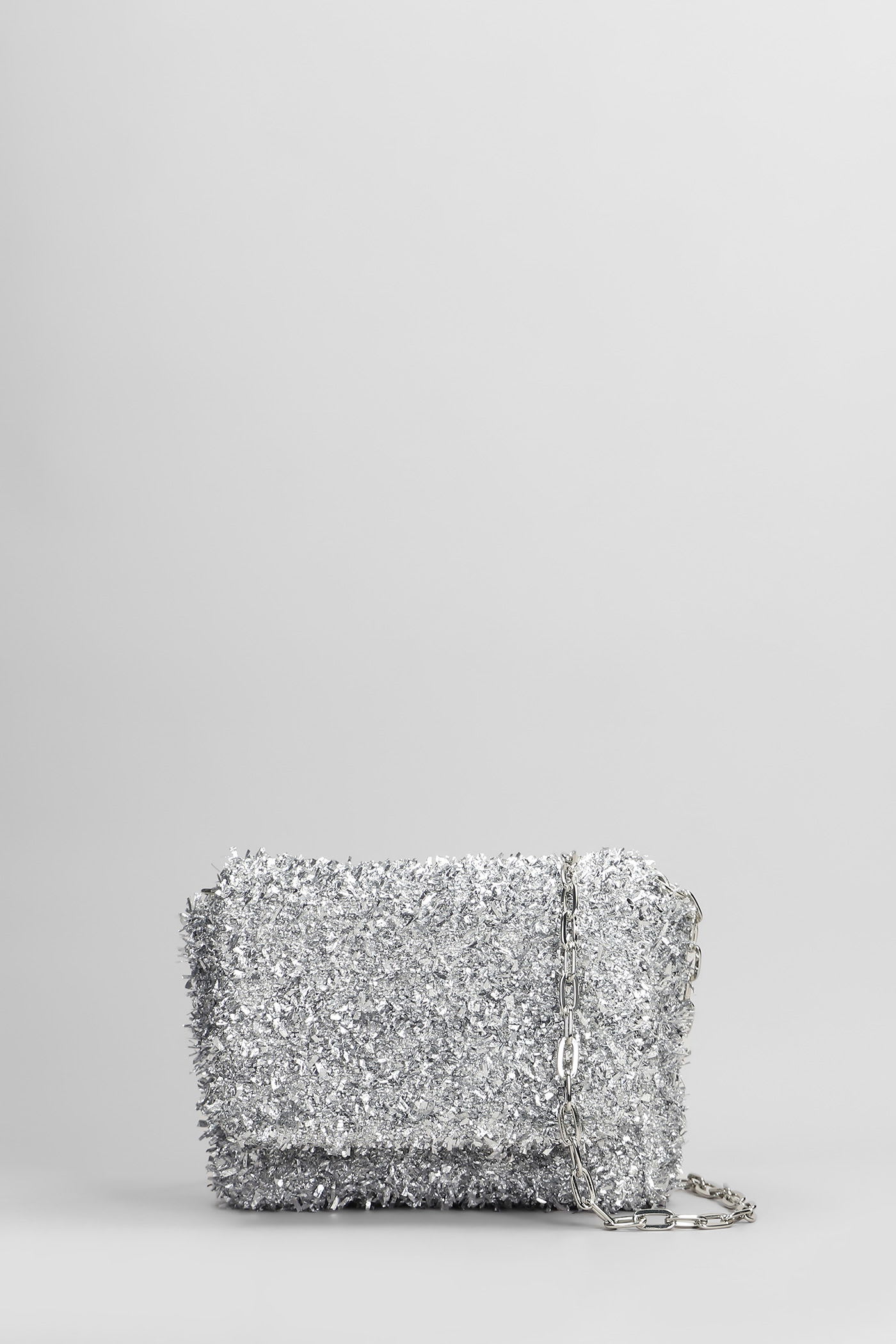 Carol Shoulder Bag In Silver Fabric