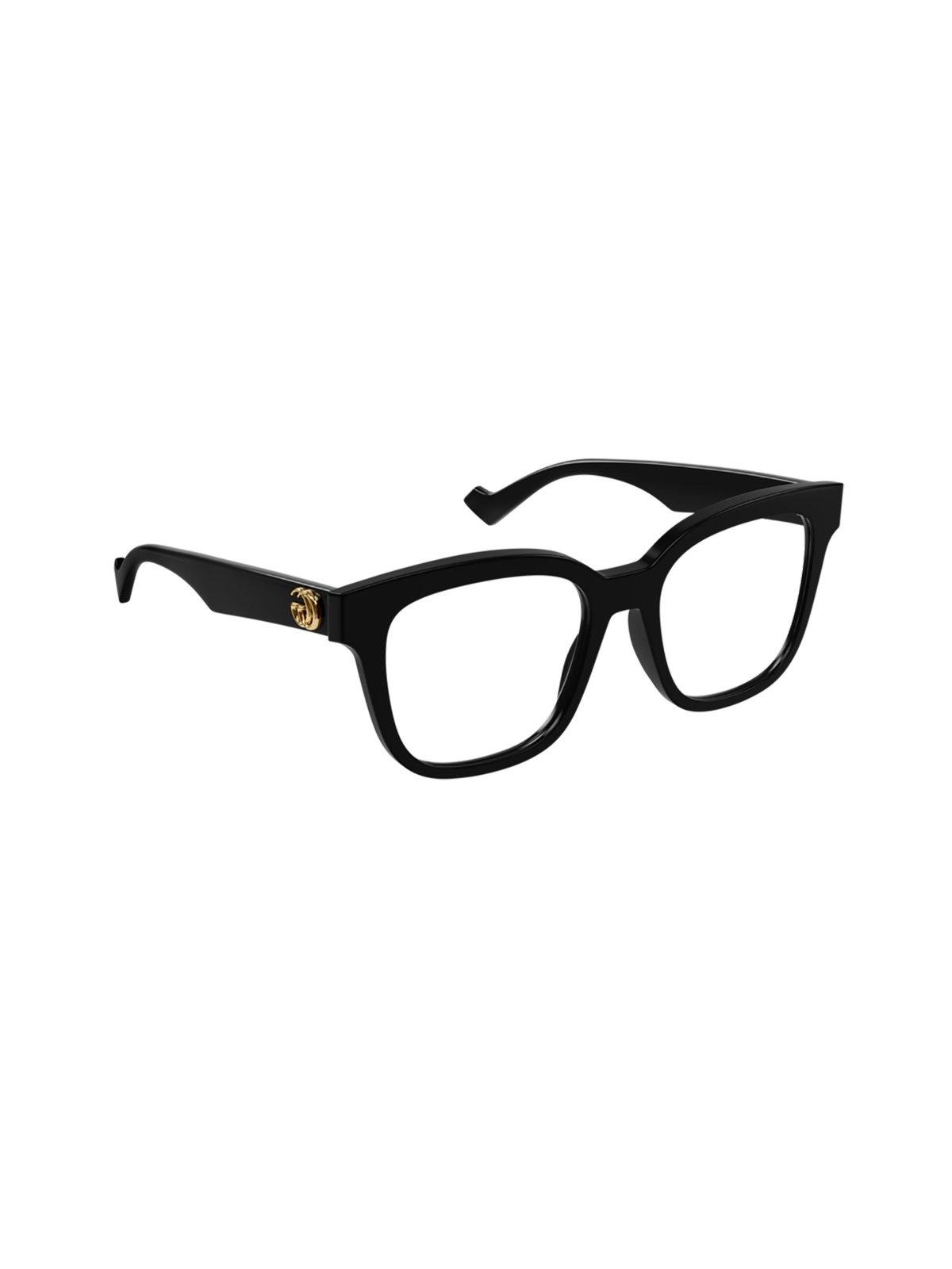 Shop Gucci Square Frame Glasses In 004 Black Black Transpare