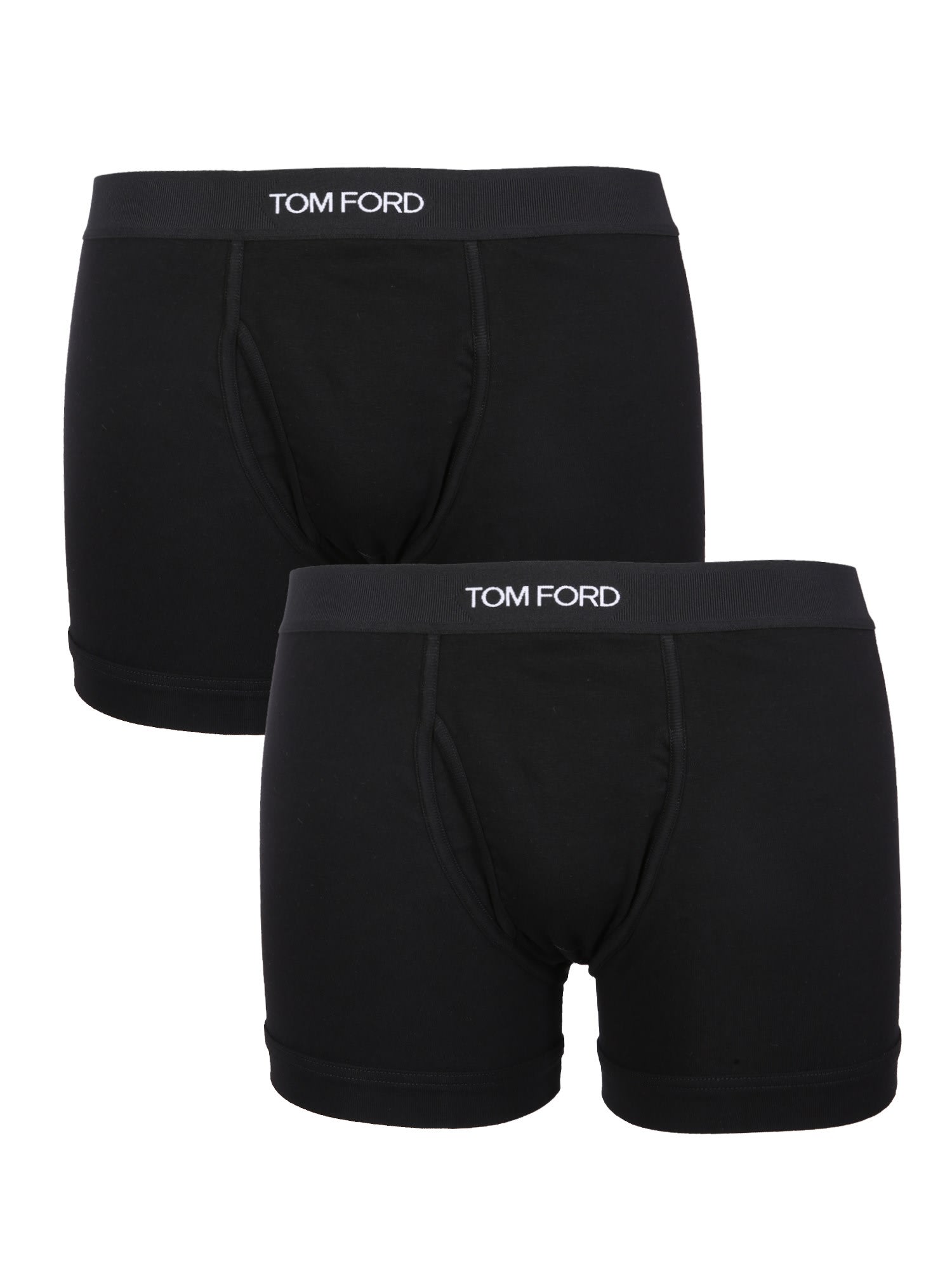 Shop Tom Ford Pack Of Two Boxers In Black