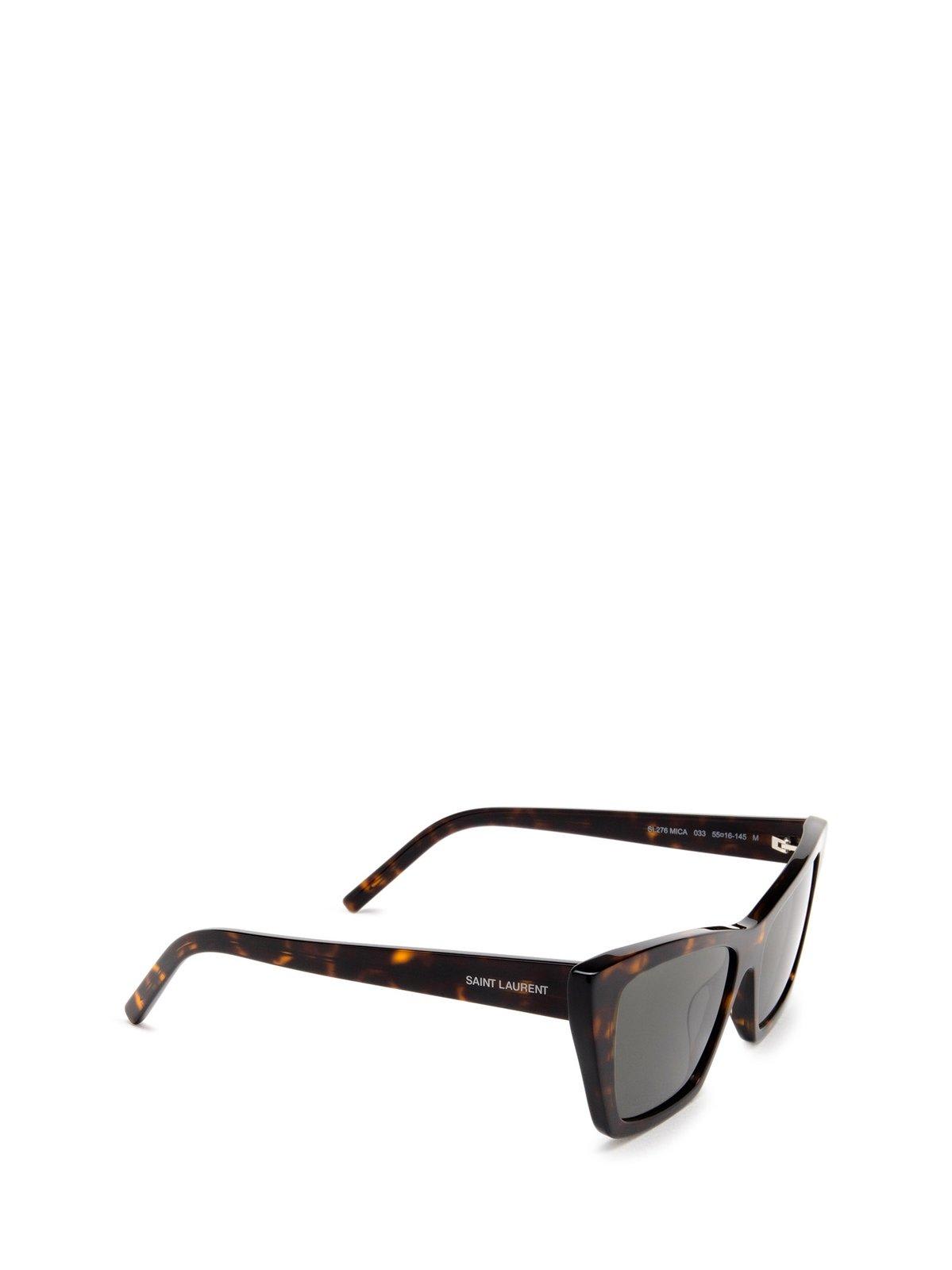 Saint Laurent Cat-eye Frame Sunglasses In Gray