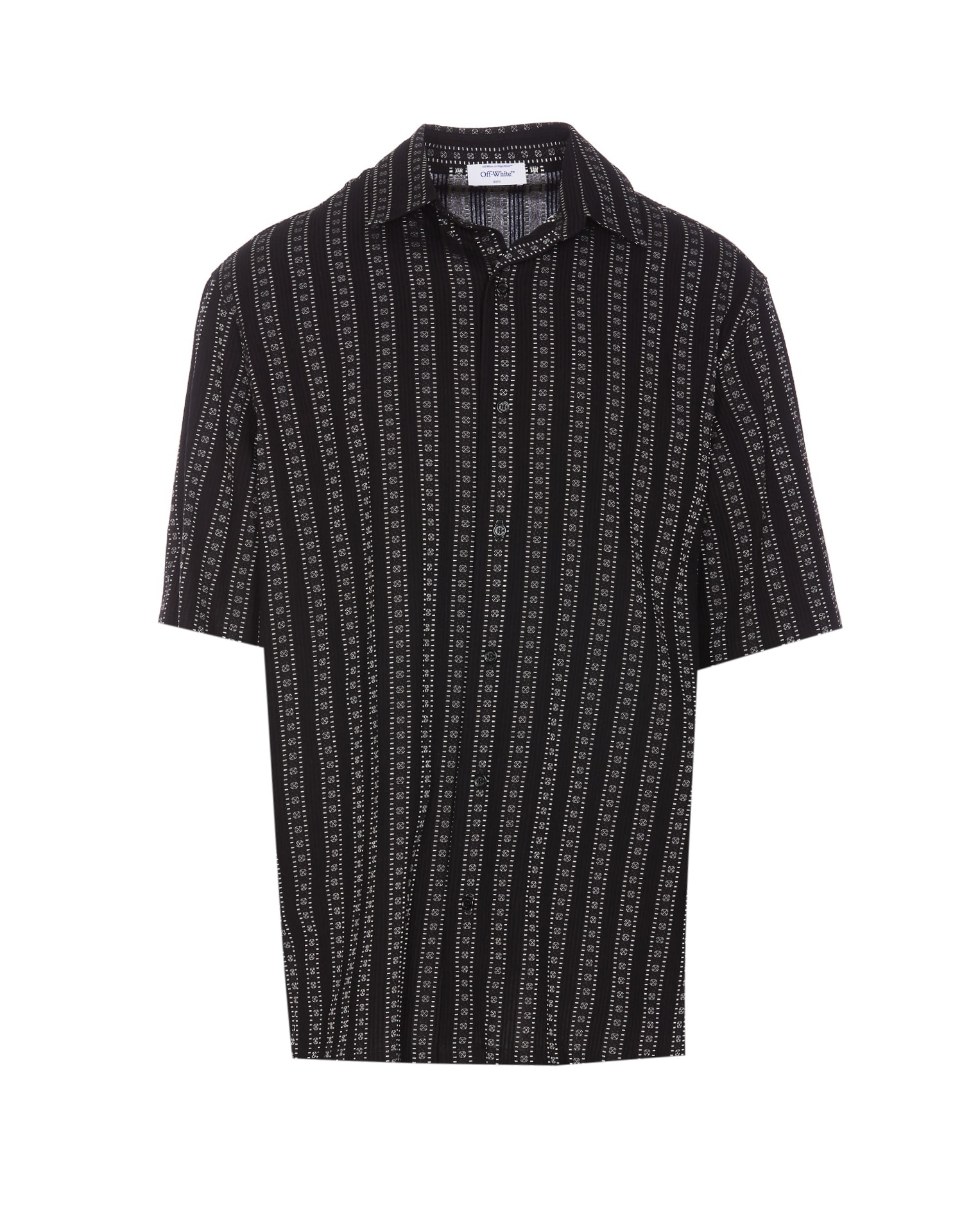 Shop Off-white Arr Stripes Bowling Shirt In Black