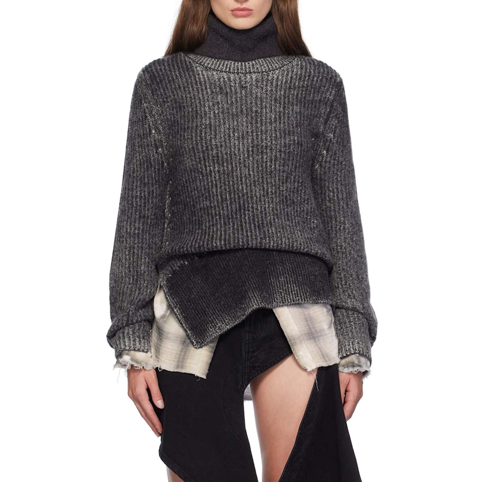 Acne Studios Wool Blend Turtleneck In Black