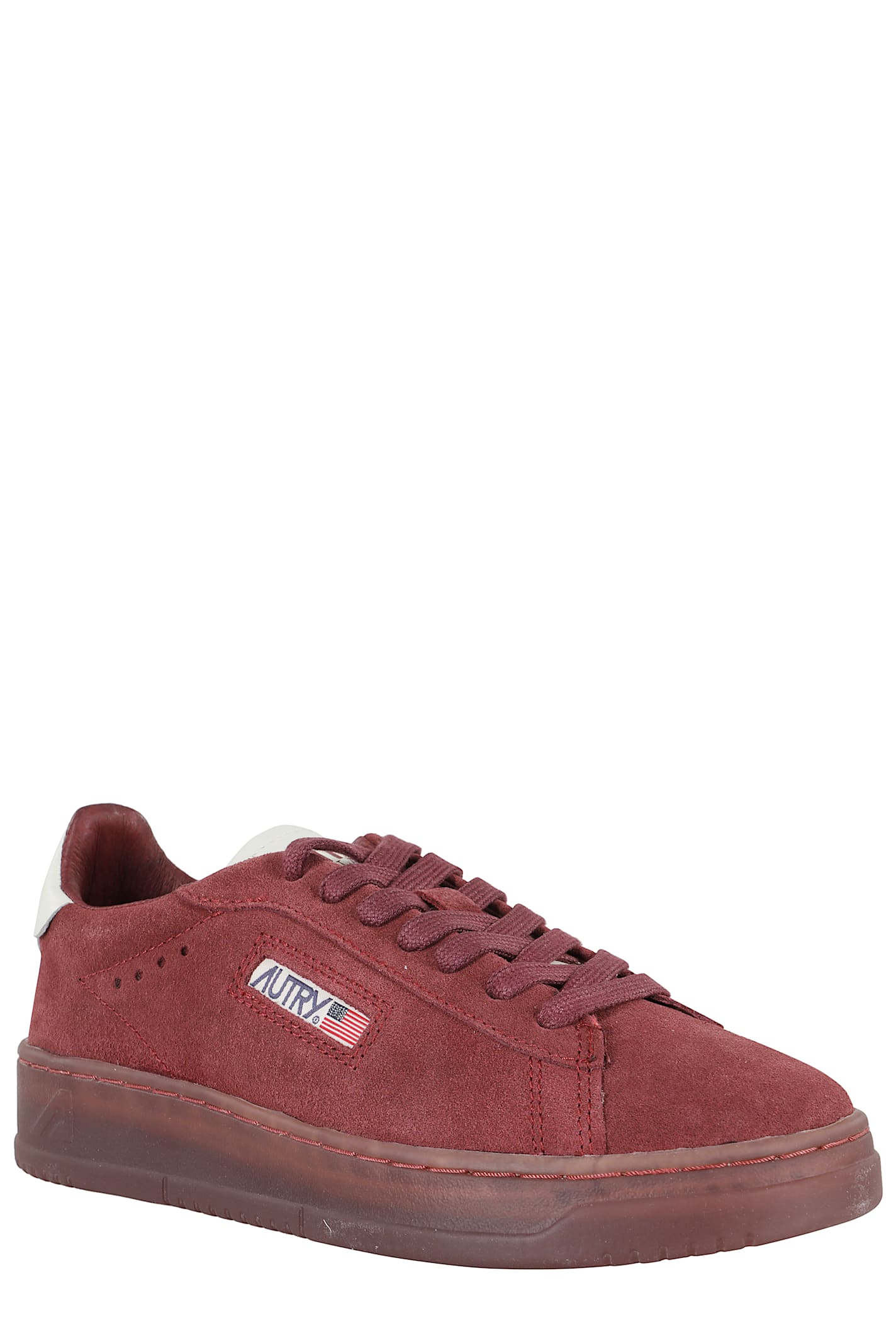 Autry Red Dallas Low Women Sneakers In Burgundy