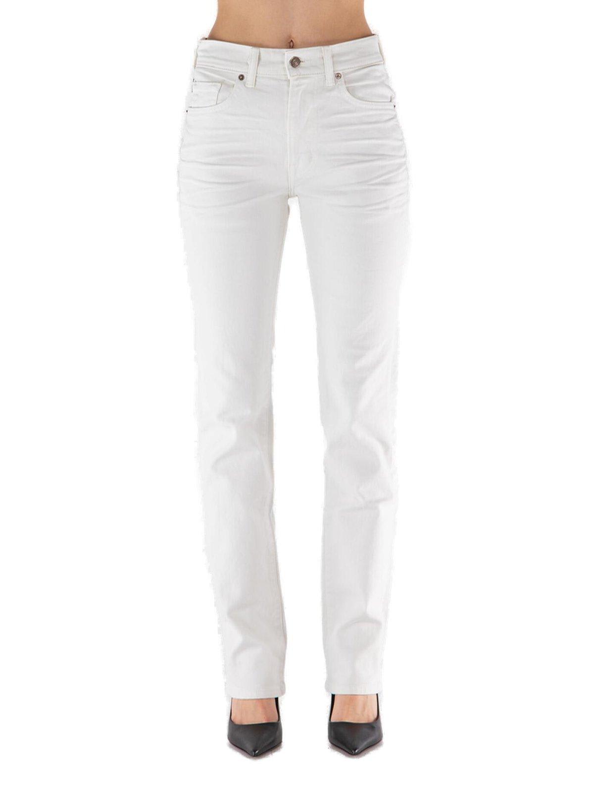 Logo Patch Straight Leg Jeans