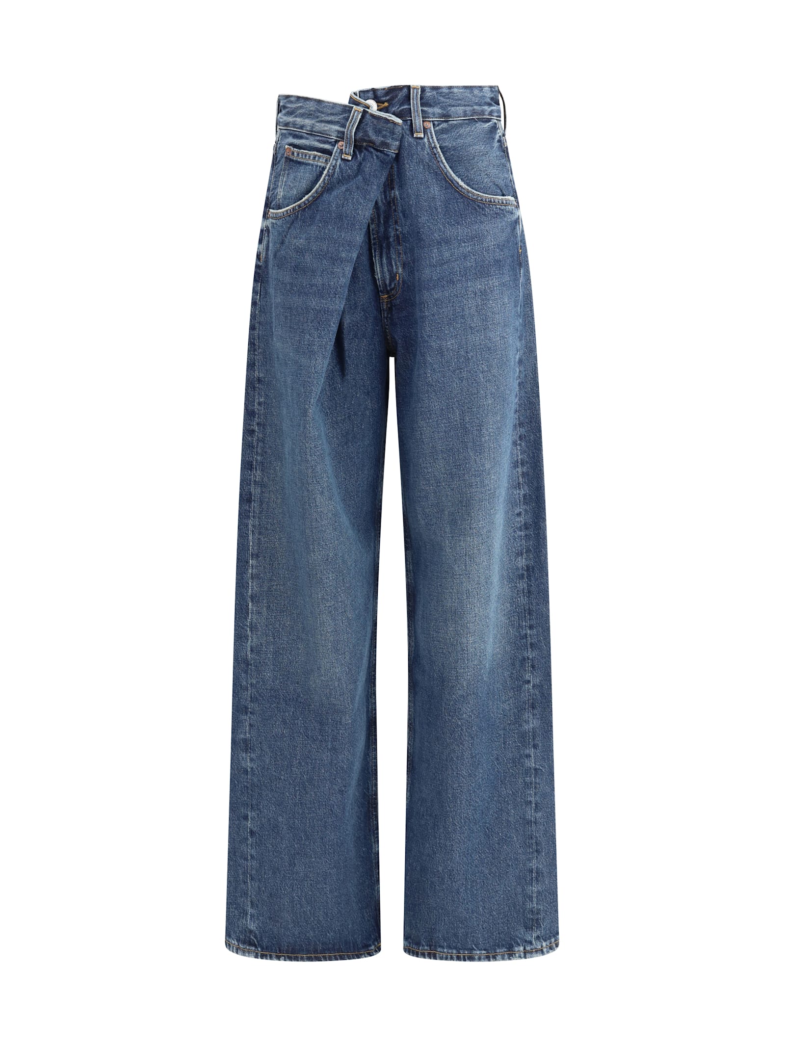 Agolde Vana Wide Leg Jeans In Blue