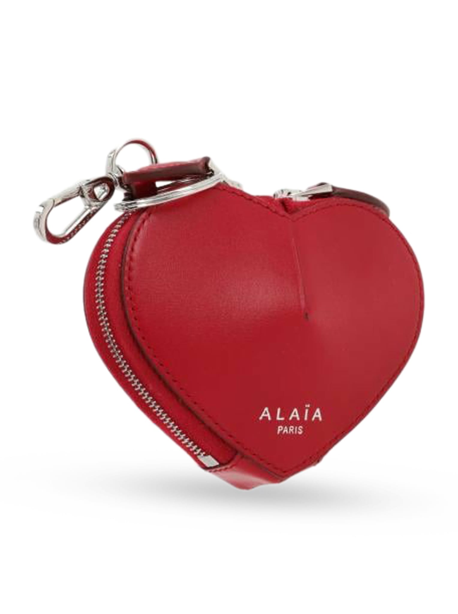Shop Alaïa Le Coeur Mini Wallet In Laque