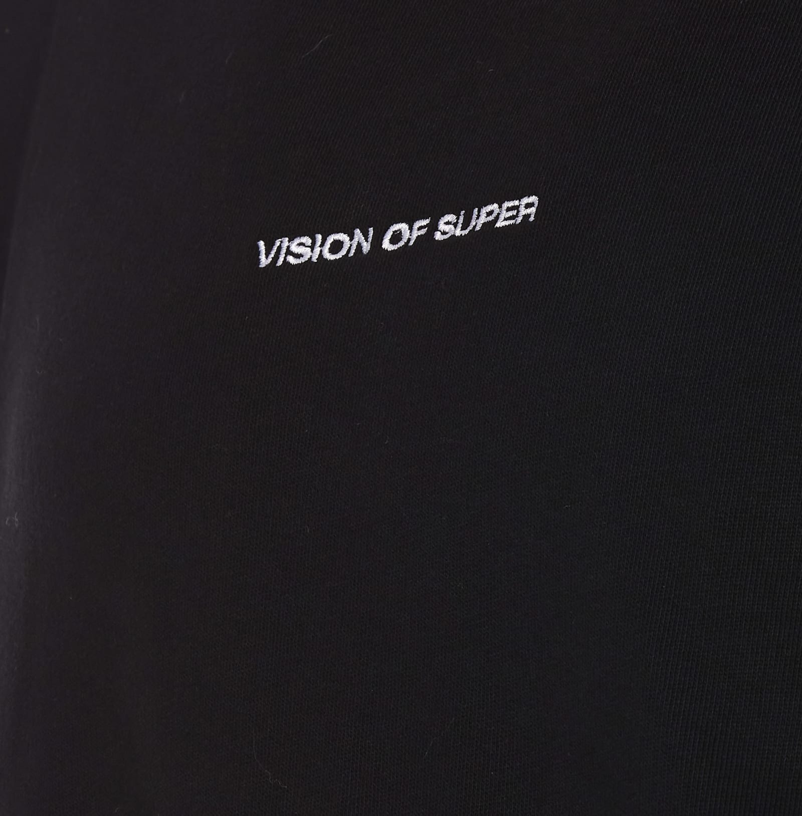 Vision Of Super Black Flames Hoodie In Black