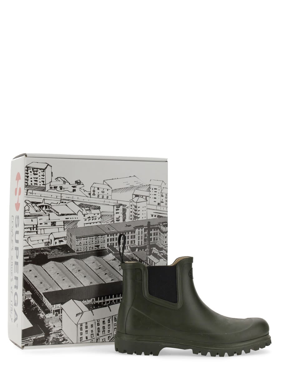 Shop Superga Rubber Boot In Green