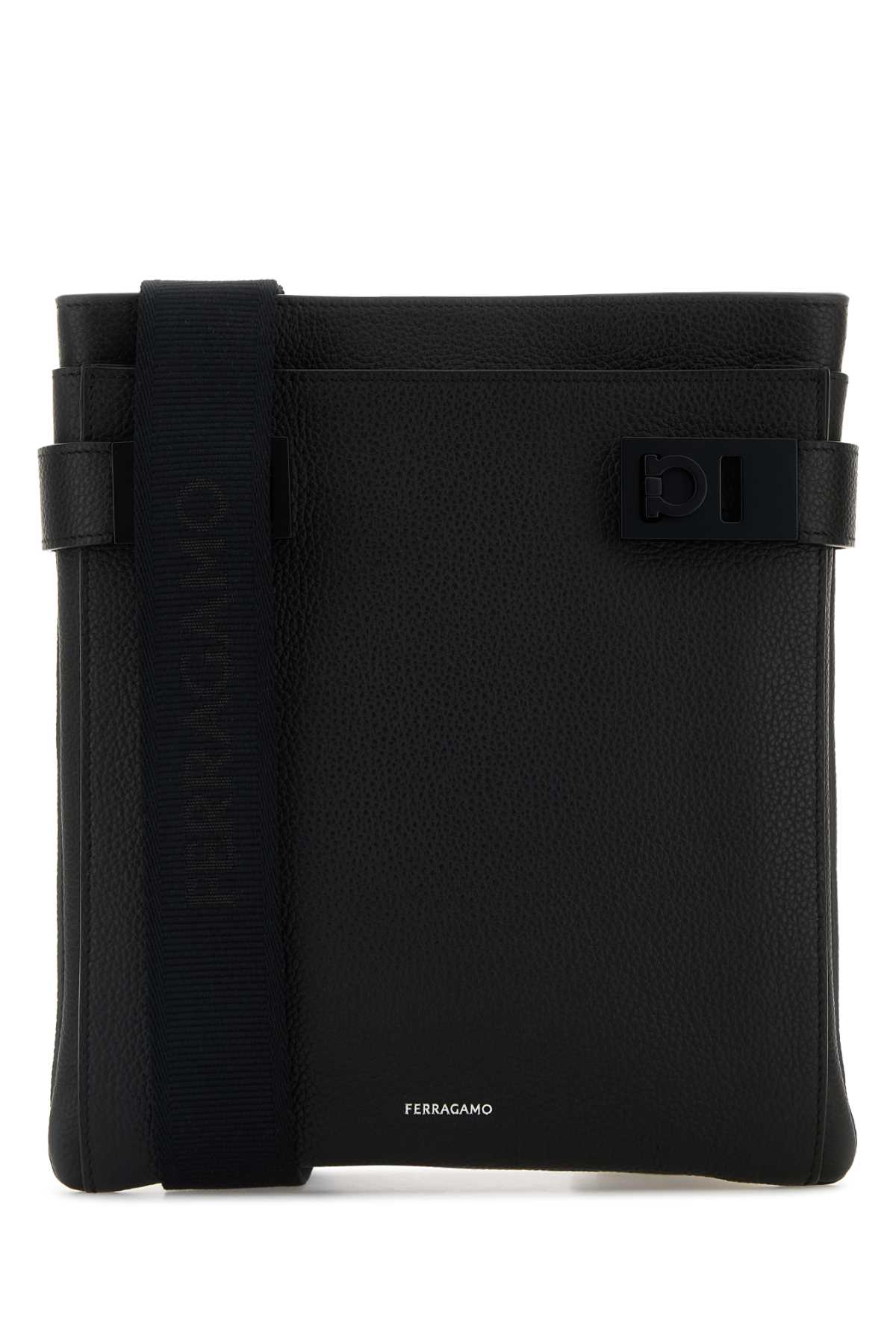 Black Leather Crossbody Bag