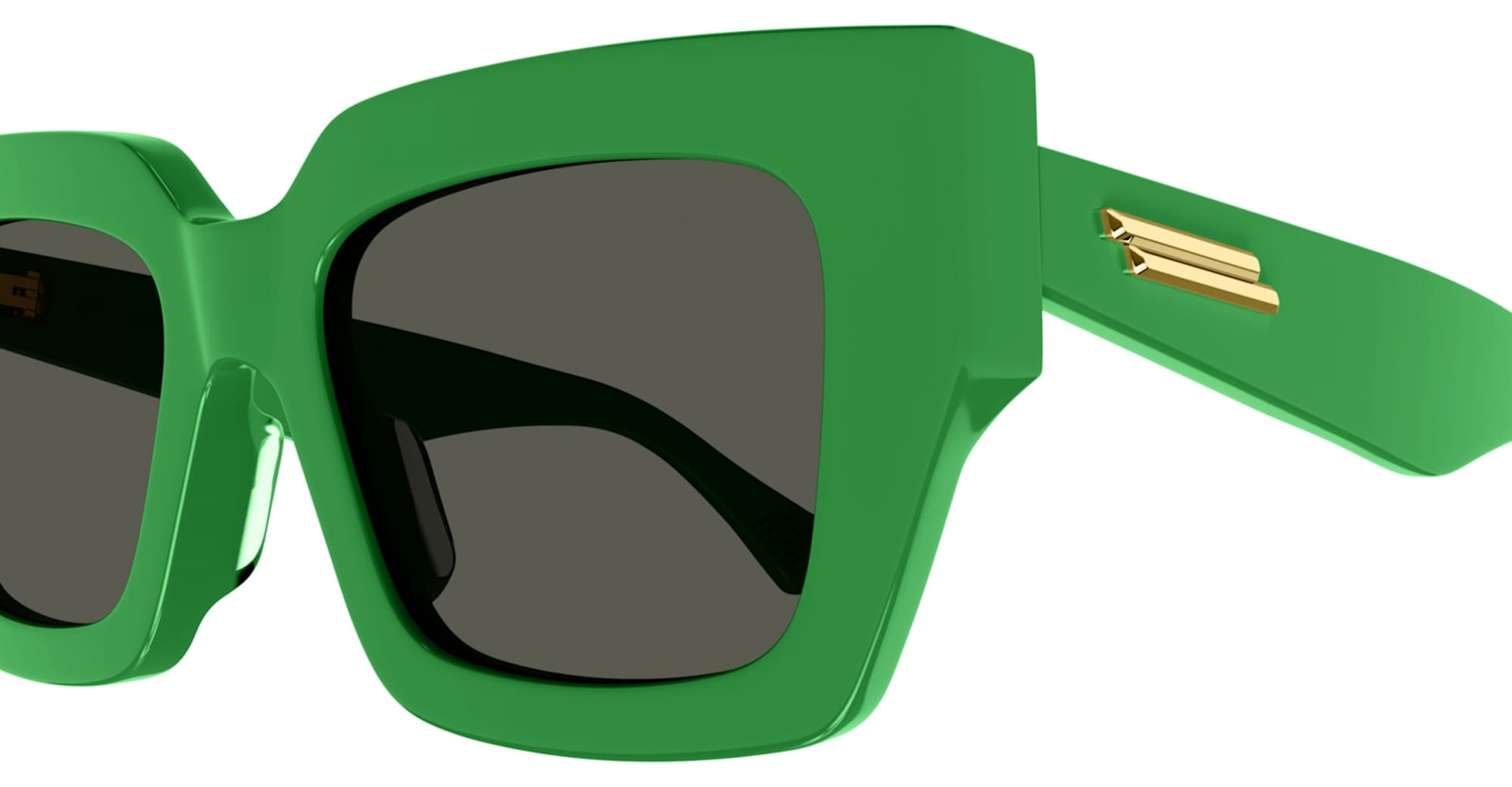 Shop Bottega Veneta Bv1212s - Green Sunglasses