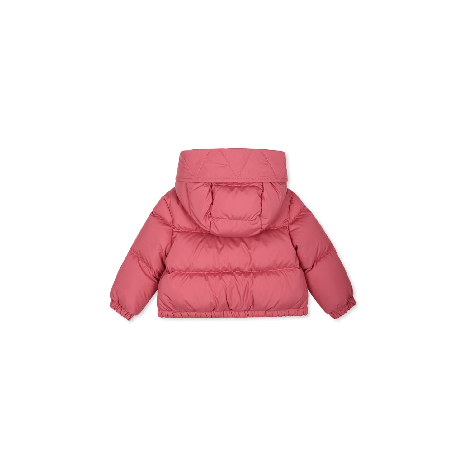 Moncler Fuchsia Laurie Down Jacket For Baby Girl With Logo In Fuchsia