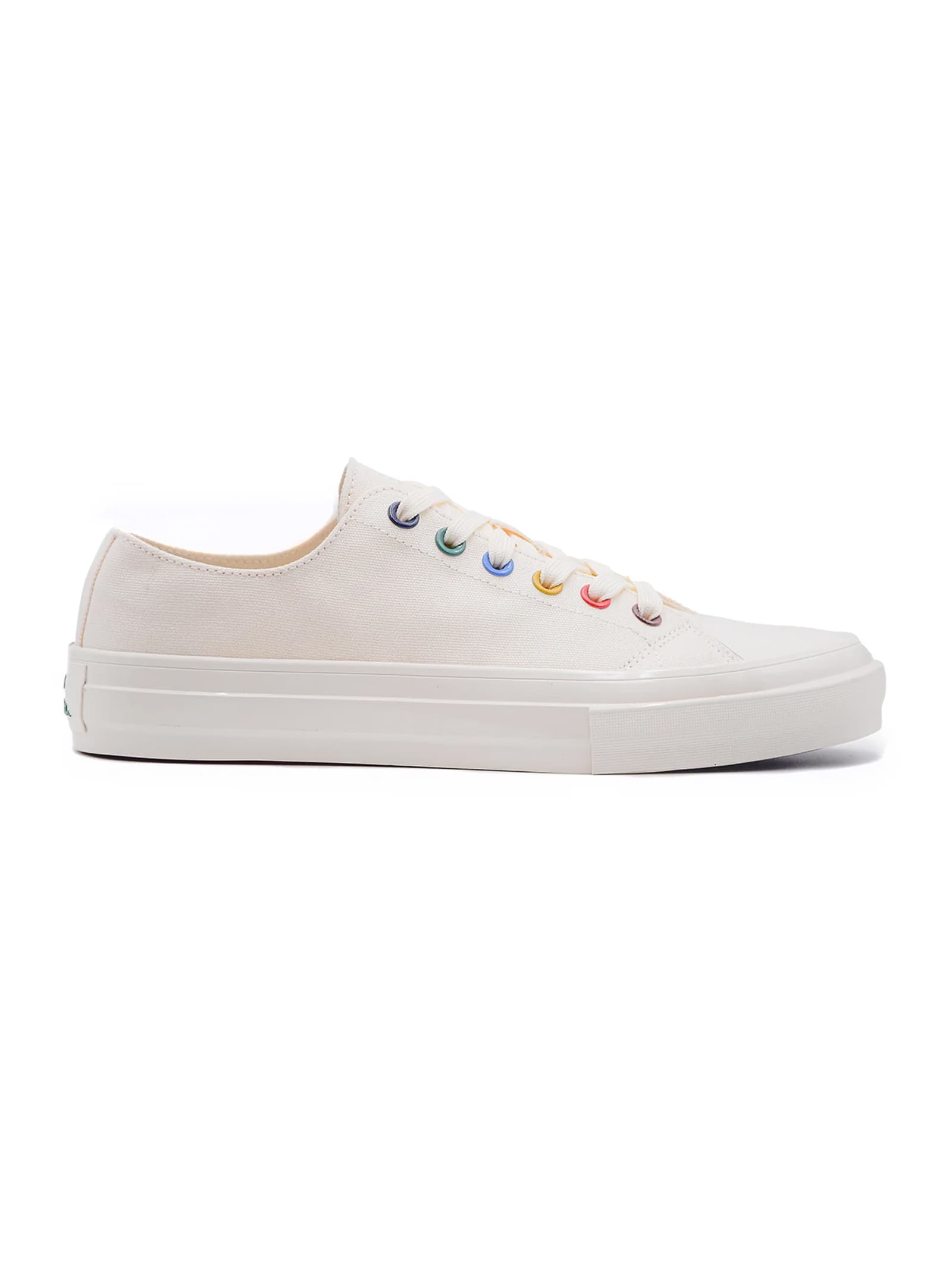 Shop Paul Smith Kinset Canvas Sneakers In White