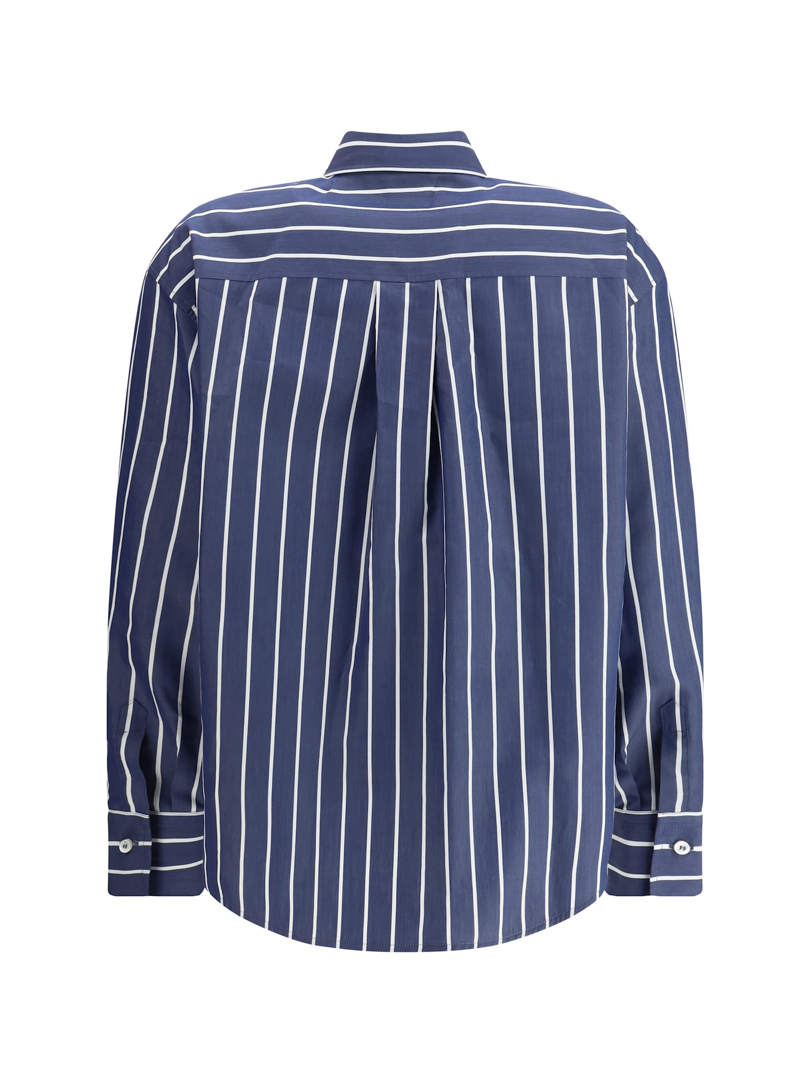 Brunello Cucinelli Striped Button-fastening Shirt In Multi