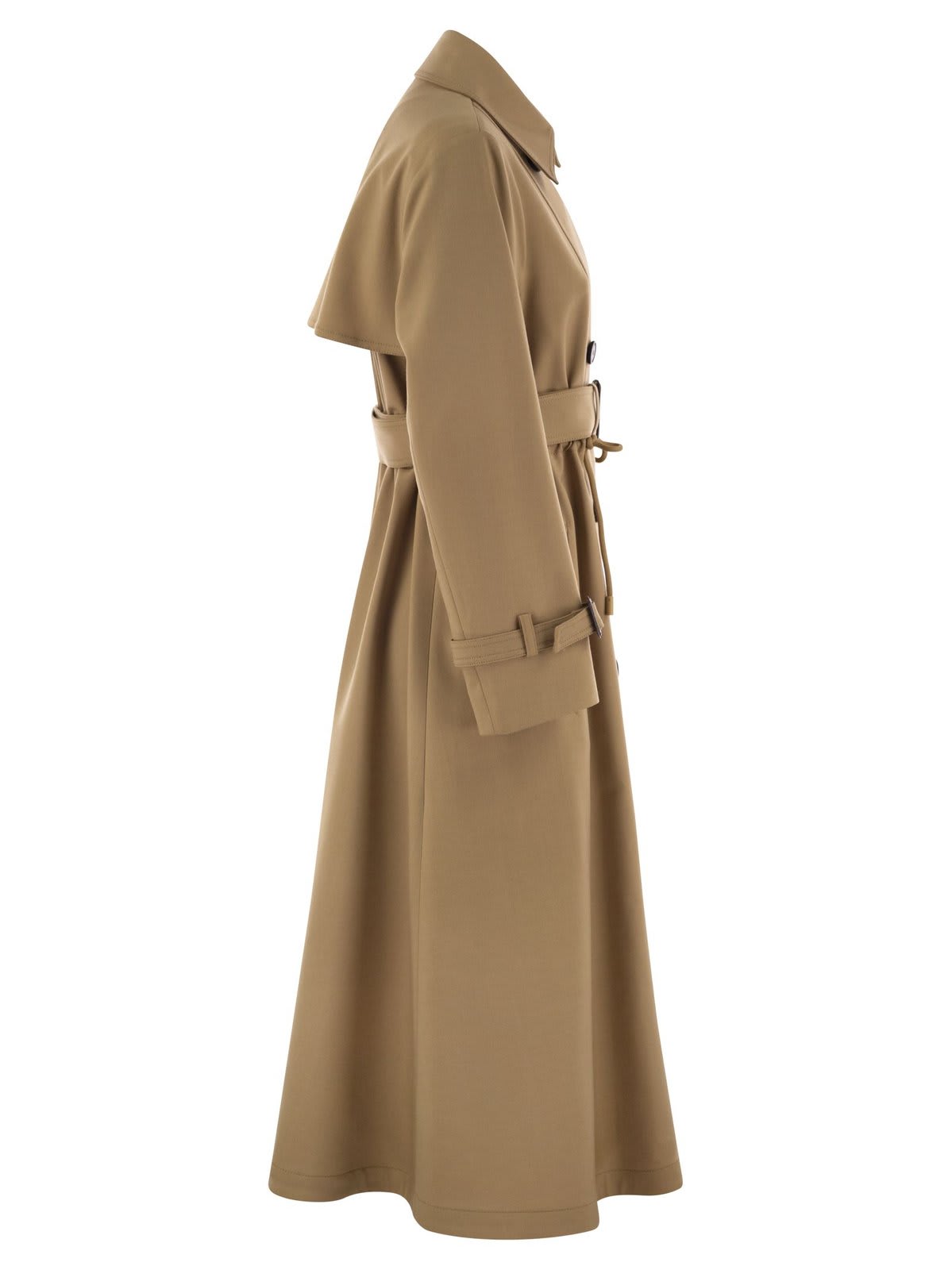 Shop Weekend Max Mara Double-breasted Belted Coat In Cammello