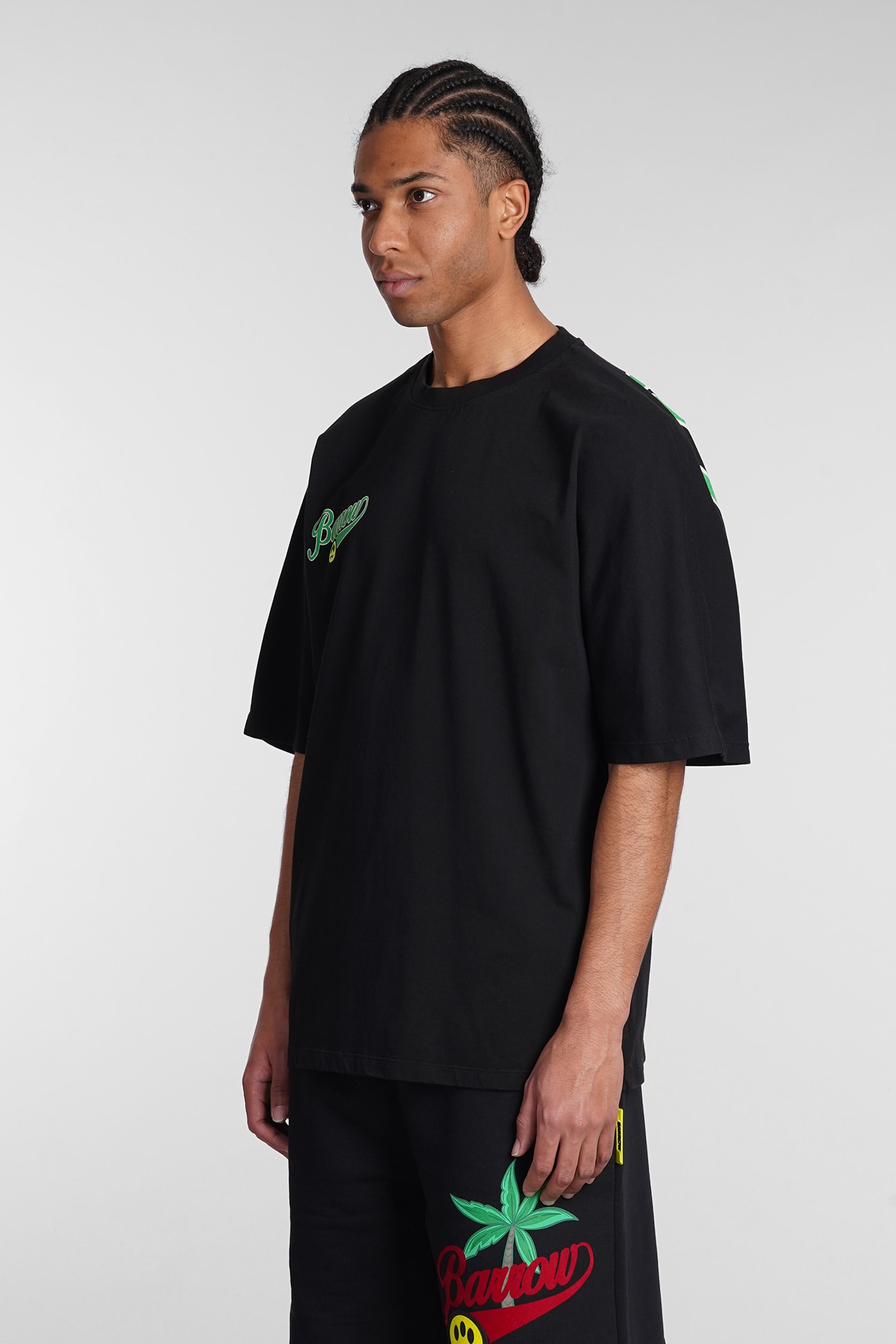 Shop Barrow T-shirt In Black Cotton In Nero