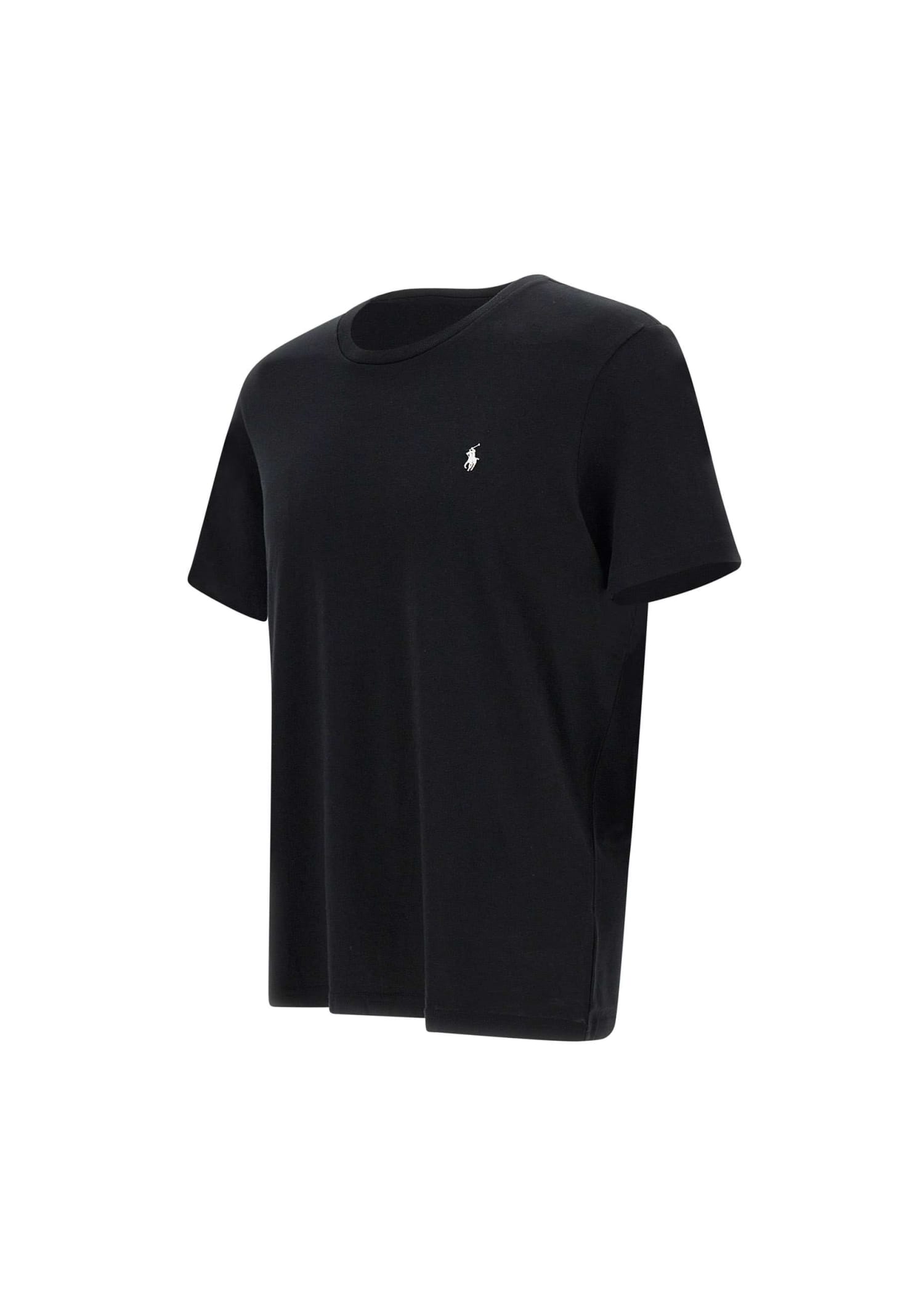 Shop Polo Ralph Lauren Core Replen Cotton T-shirt In Black