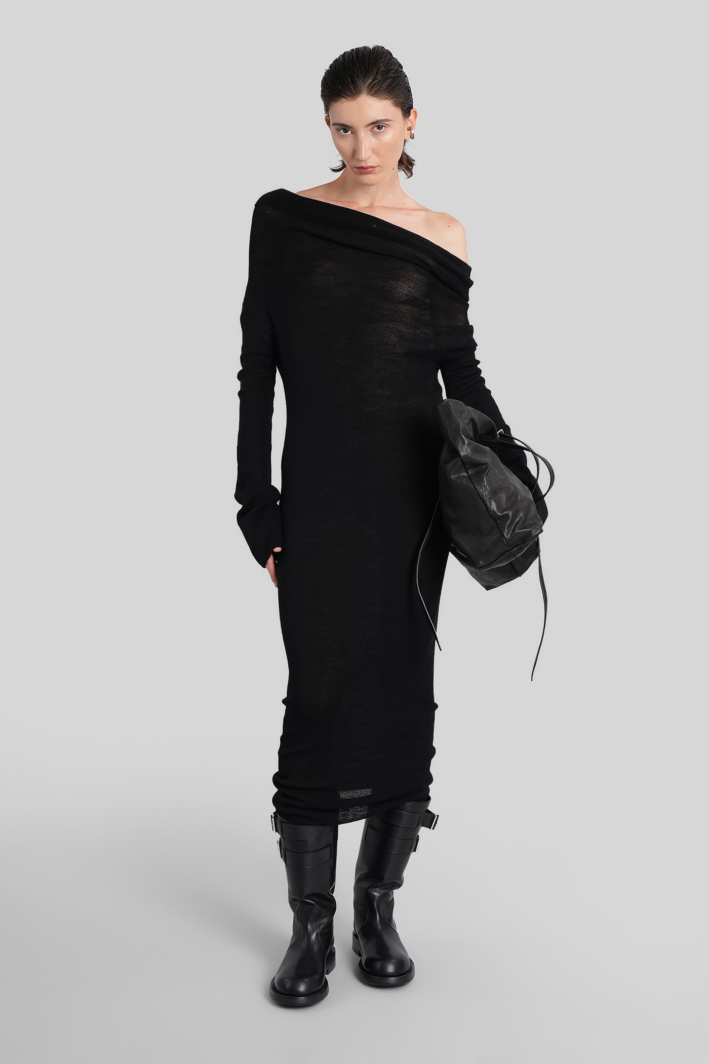 Ann Demeulemeester Barbro In Black Wool In Black