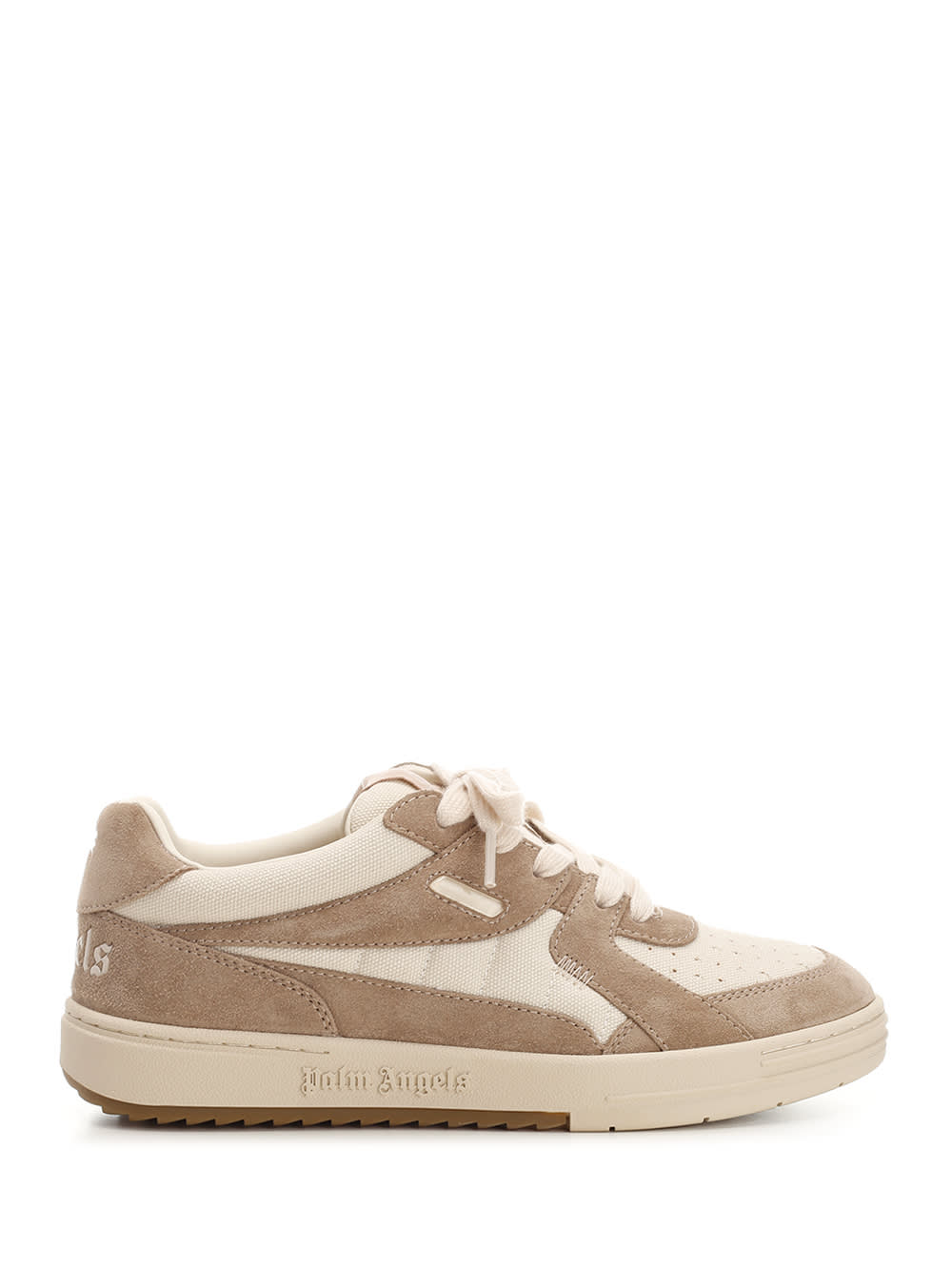 Palm Angels Palm University Suede Sneakers In Beige
