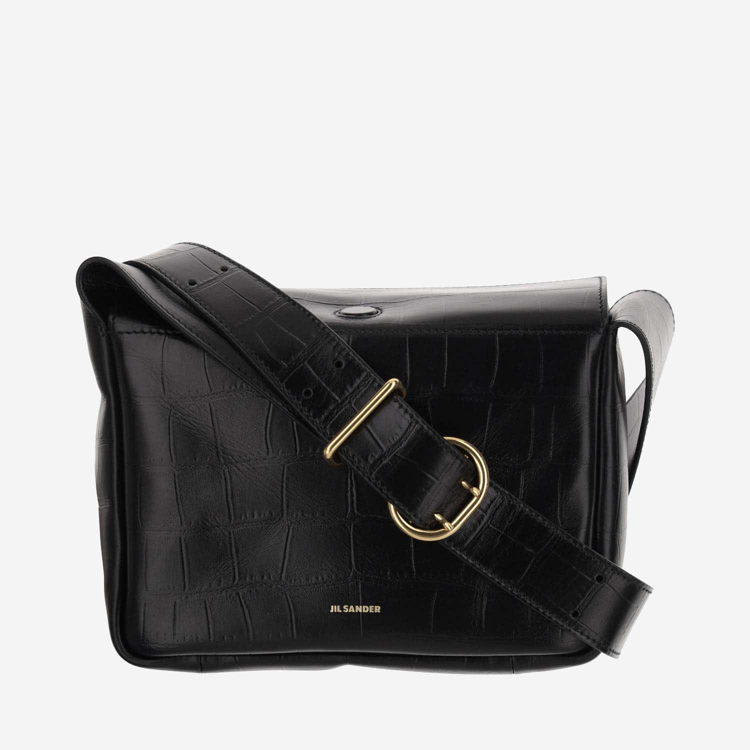 Shop Jil Sander Flap Mini Shoulder Bag In Black