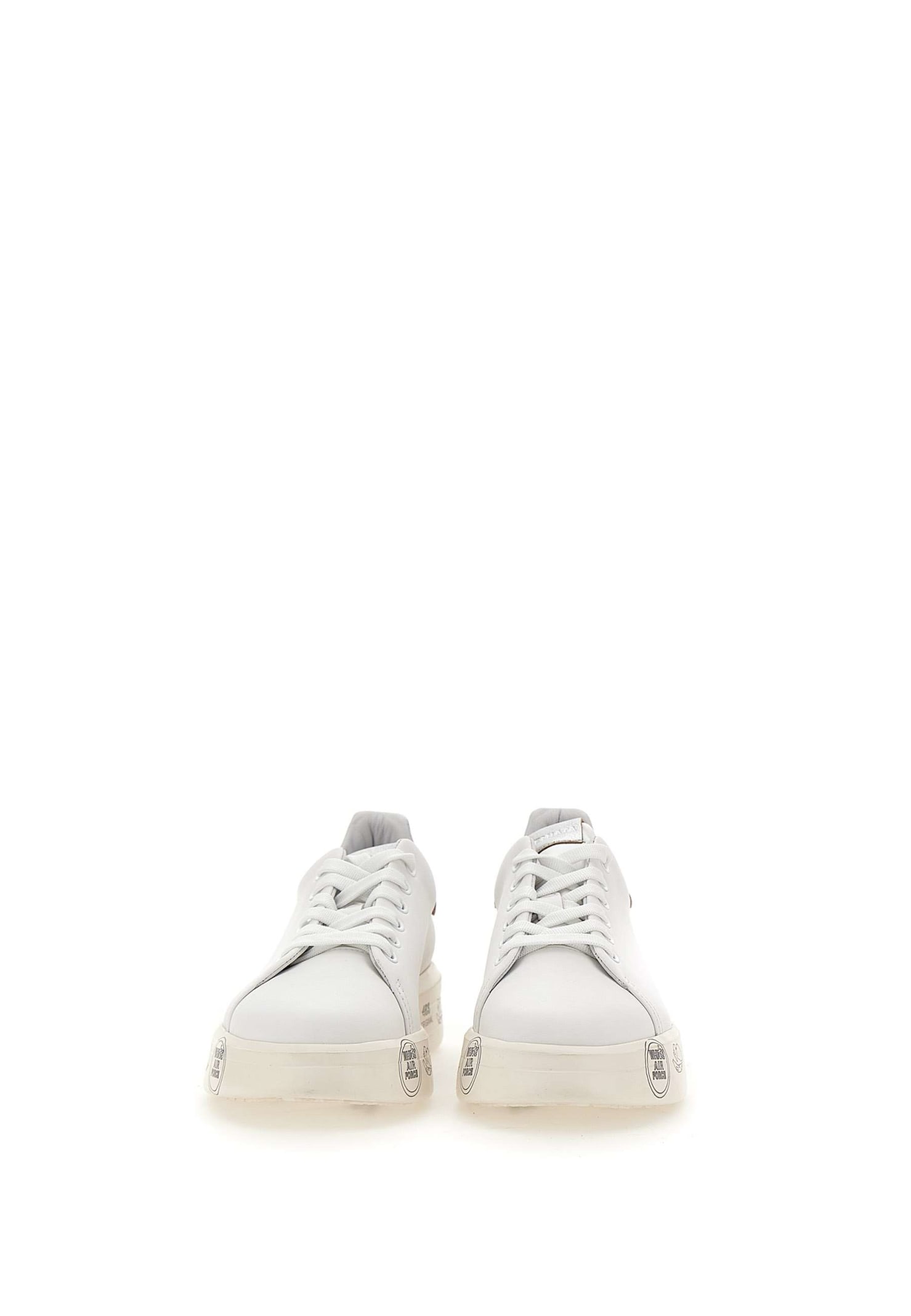 Shop Premiata Belle6823 Leather Sneakers In White