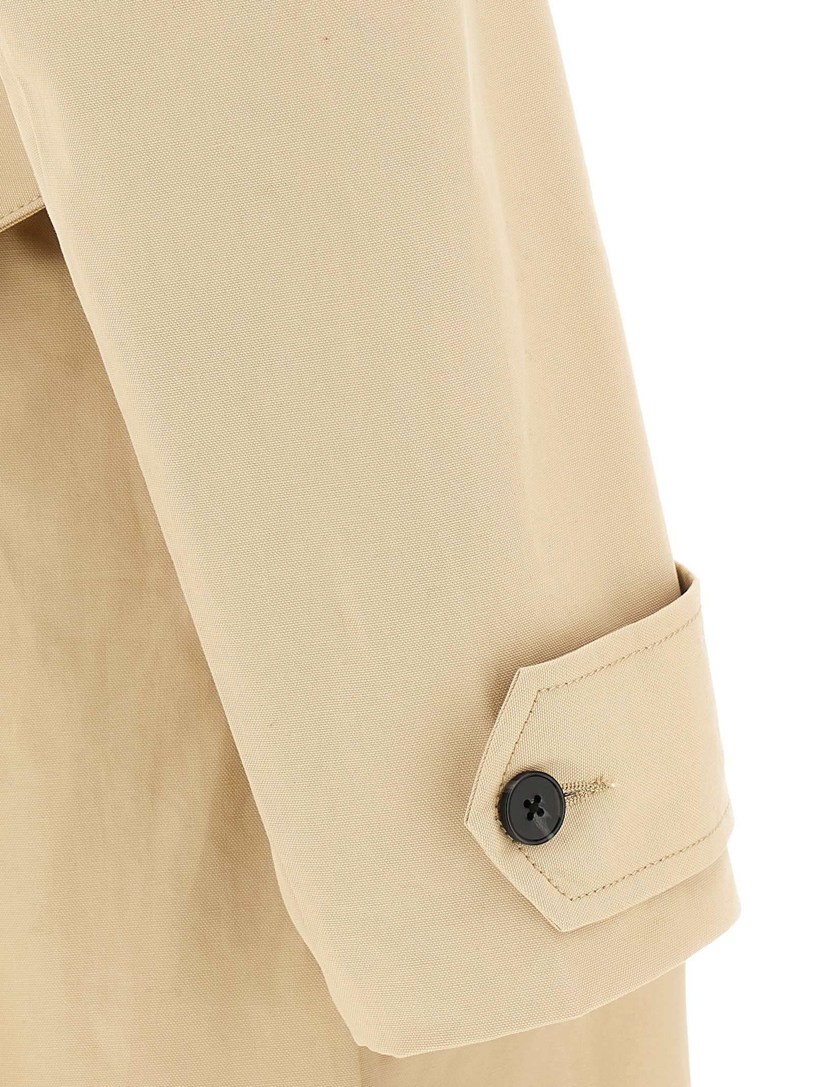 Entire Studios Button Closure Cotton Canvas Trench Coat In Brown