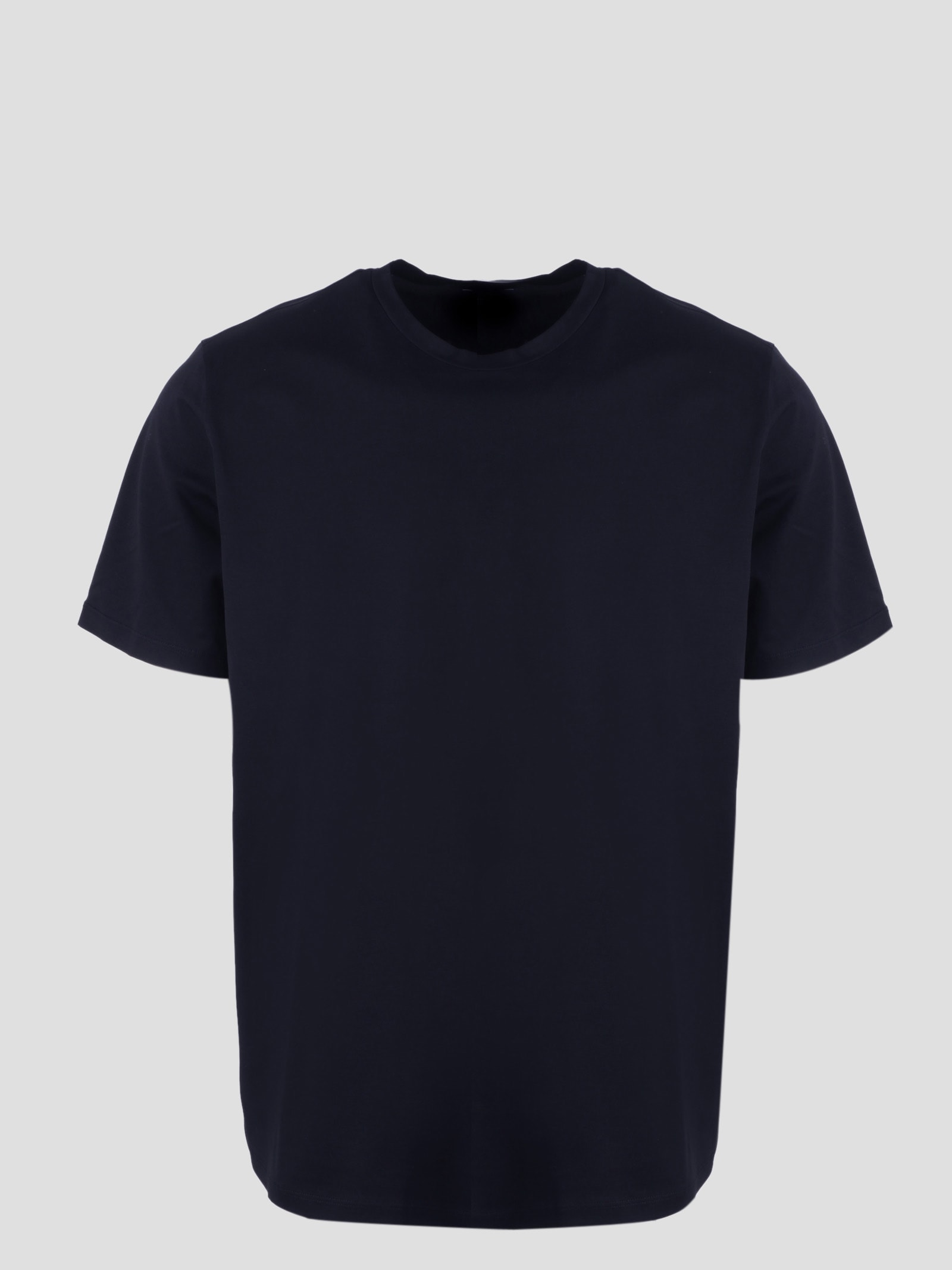 Shop Herno Superfine Cotton Stretch T-shirt In Blue