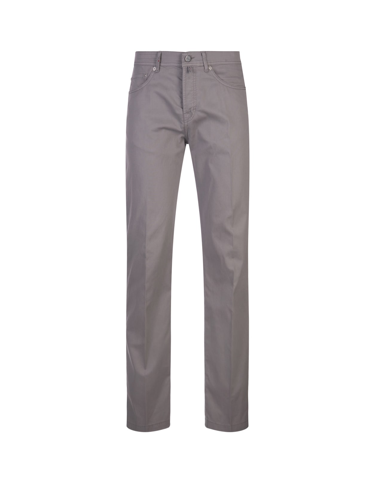 Kiton Grey 5 Pocket Straight Leg Trousers In Gray