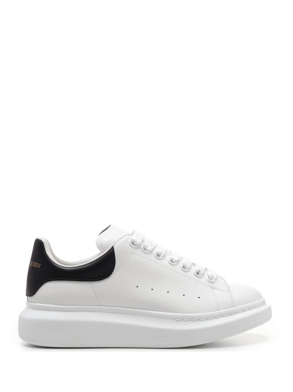 Shop Alexander Mcqueen Oversize Sneakers With Black Heel Tab In White