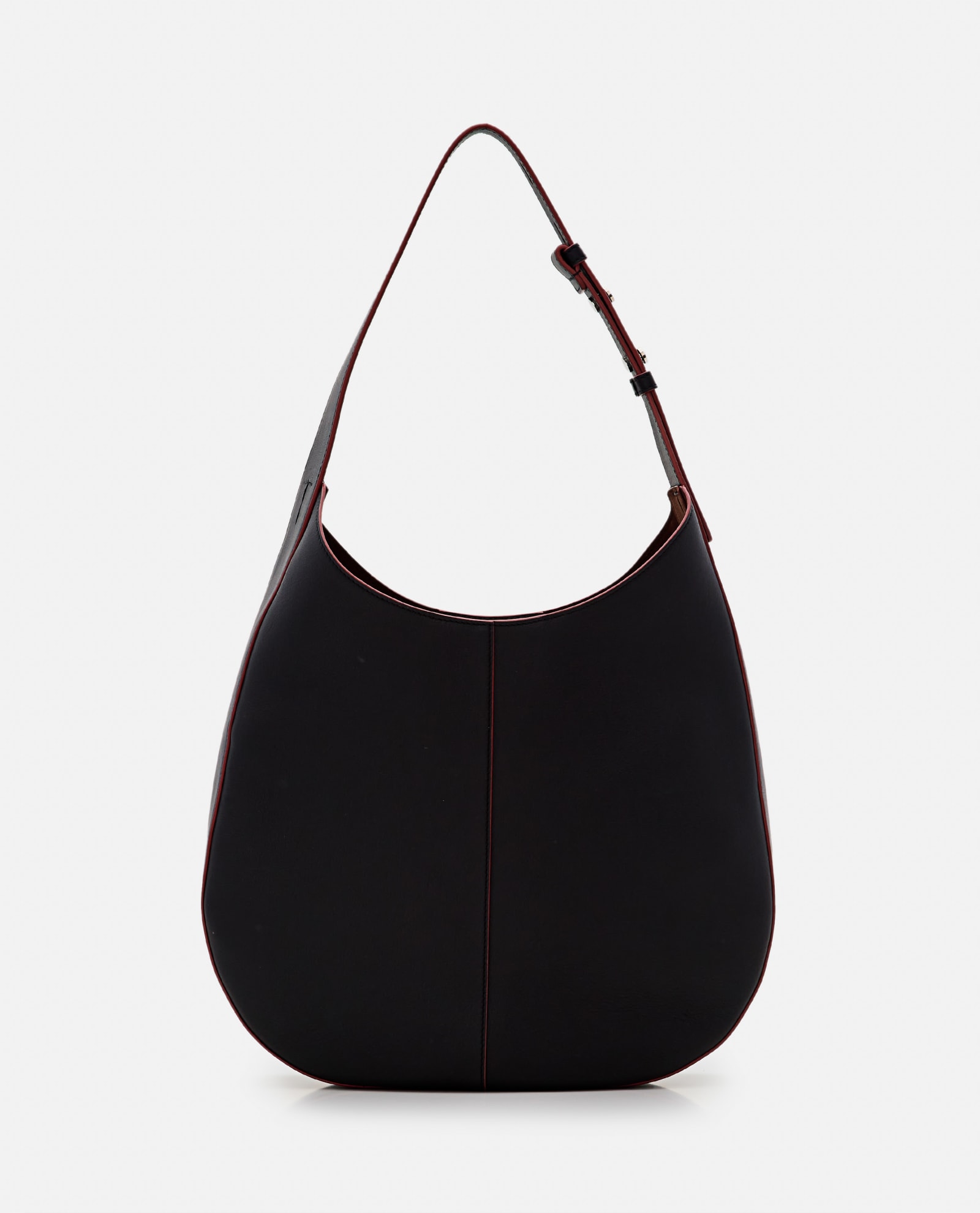 Shop Tod's Small Hobo Leather Shoulder Bag In Black