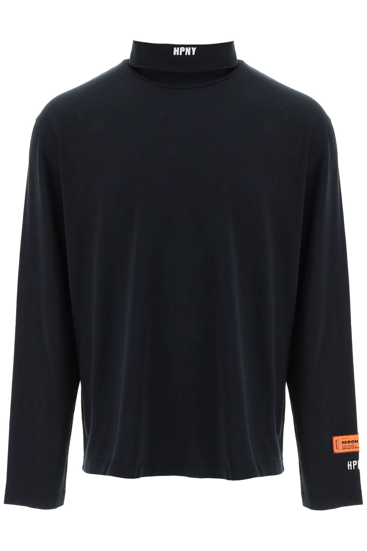 Shop Heron Preston Hpny Embroidered Long Sleeve T-shirt In Black Whit
