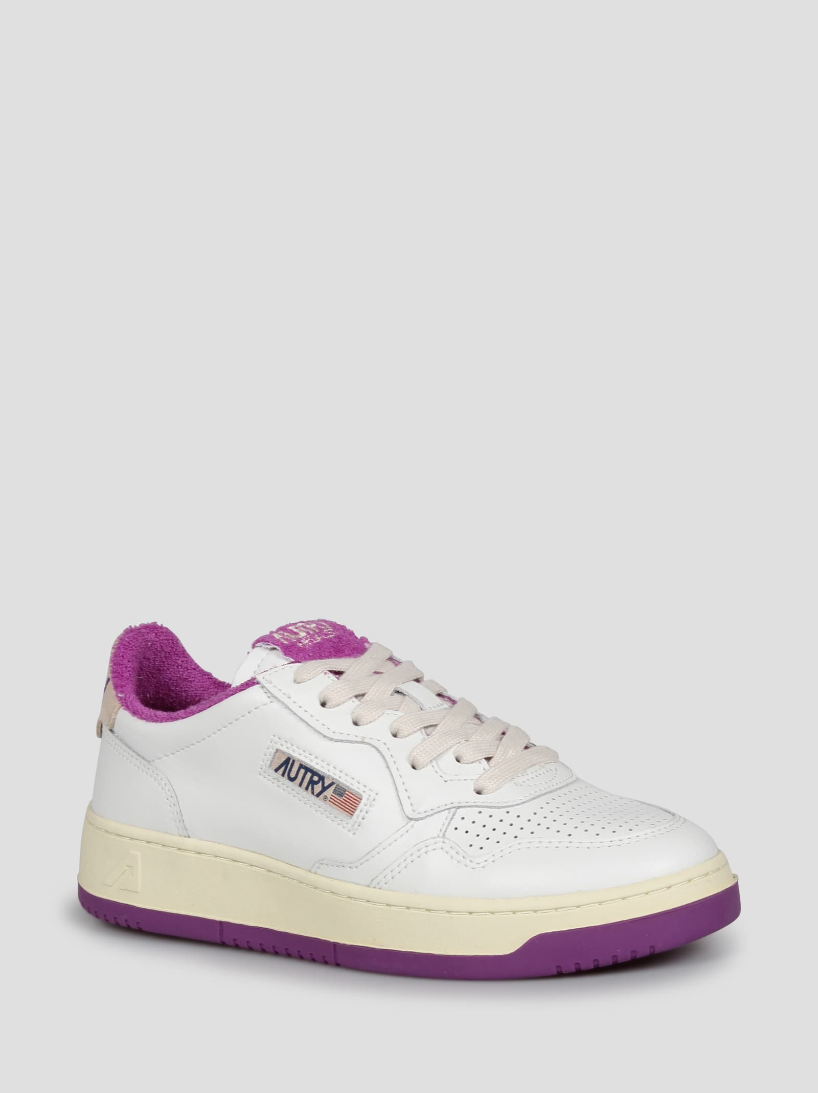 Autry White Leather Sneakers In White