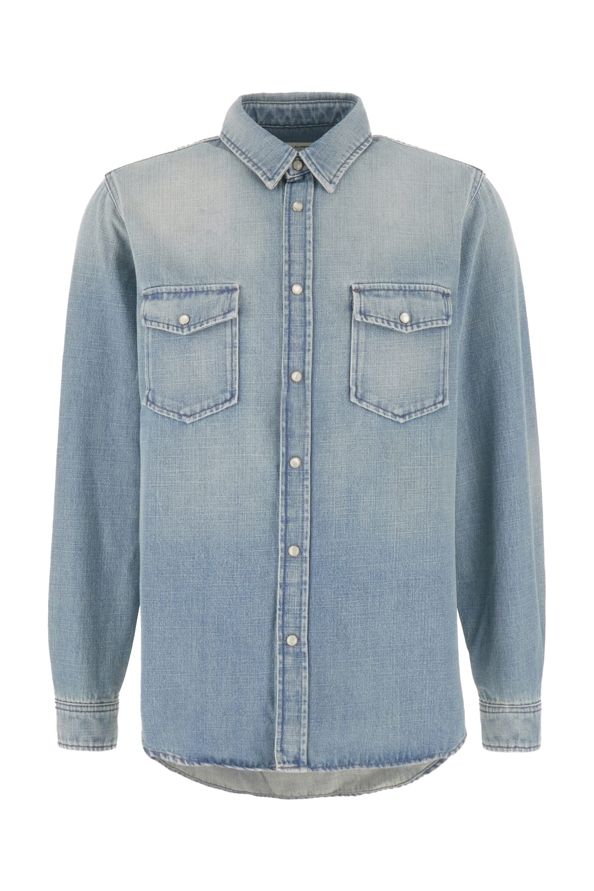 Saint Laurent Denim Shirt In Blue