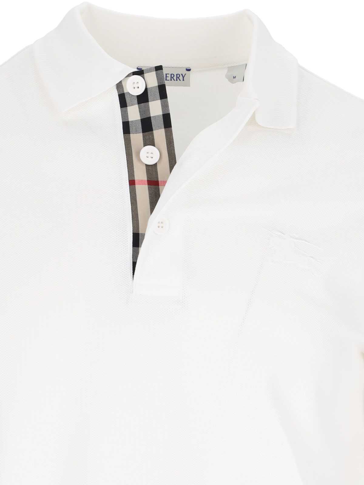 Burberry Eddie Shirt With Short Sleeves And Collar In White