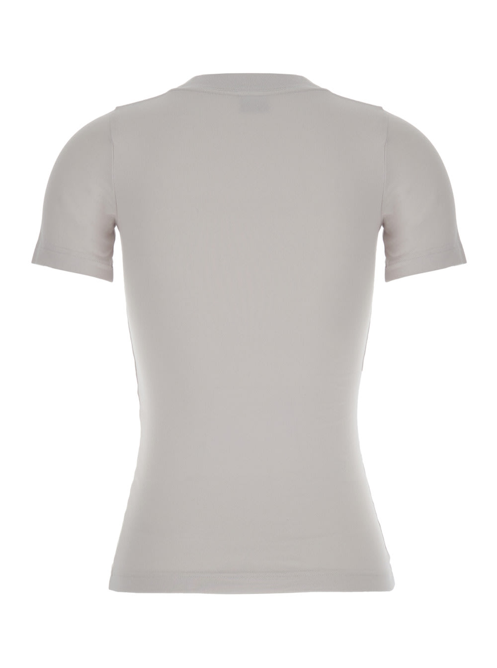 Shop Balenciaga Off White T-shirt With Beverly Hills Embroidery In Peeling Stretch Jersey Woman