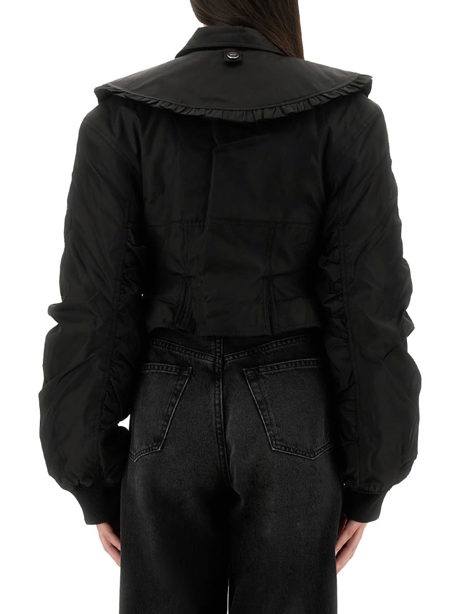Ganni Duchesse Nylon Fitted Jacket