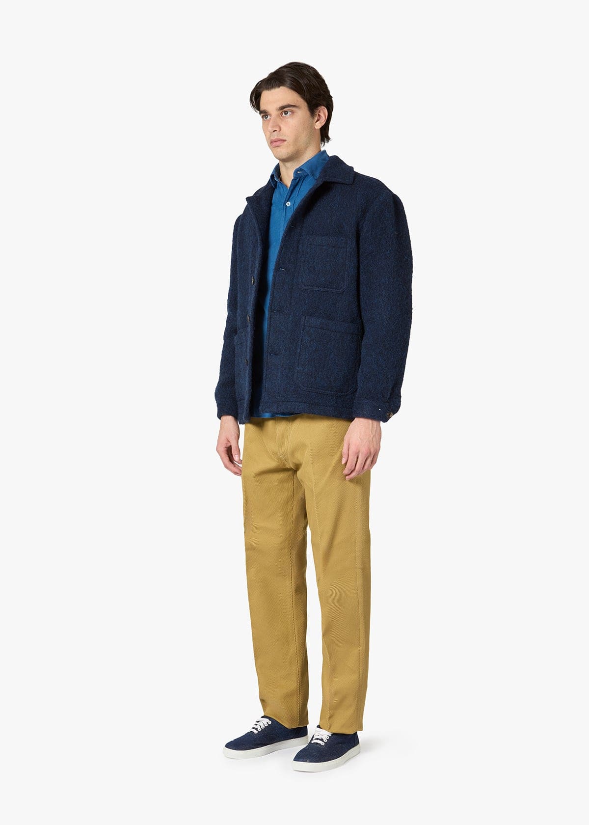 Doppiaa Aasti Virgin Wool Jacket In Blue