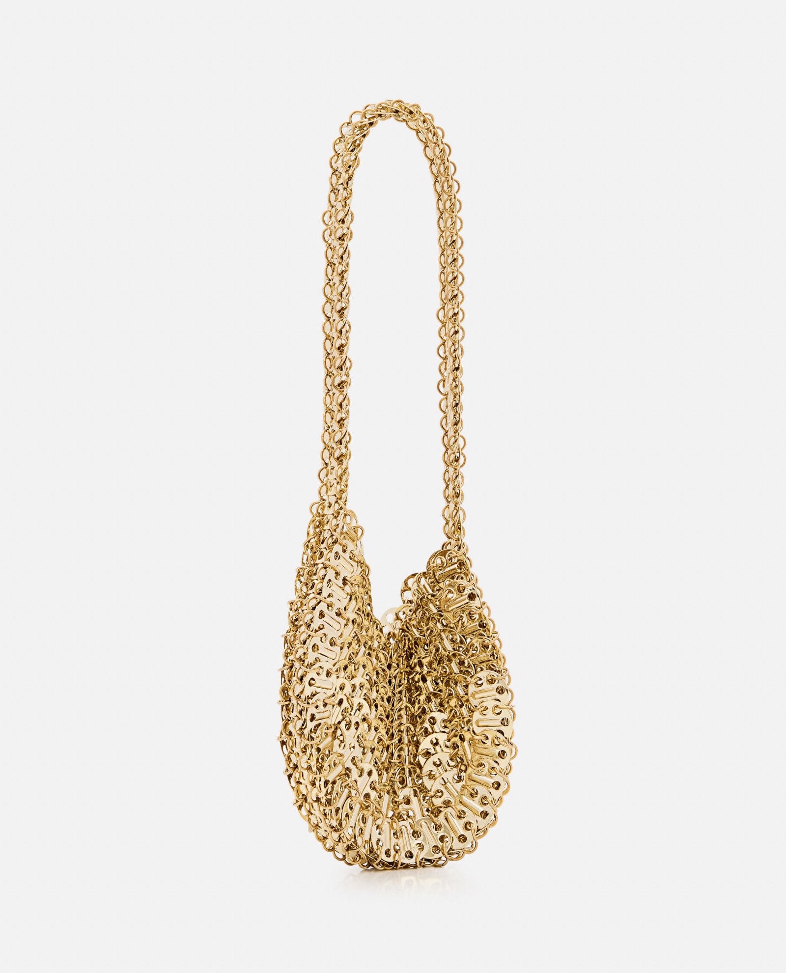 Shop Rabanne 1969 Moon Shouder Bag In Golden