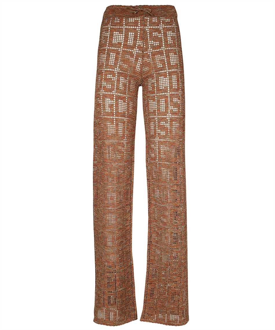 Gcds Knitted Trousers In Brown