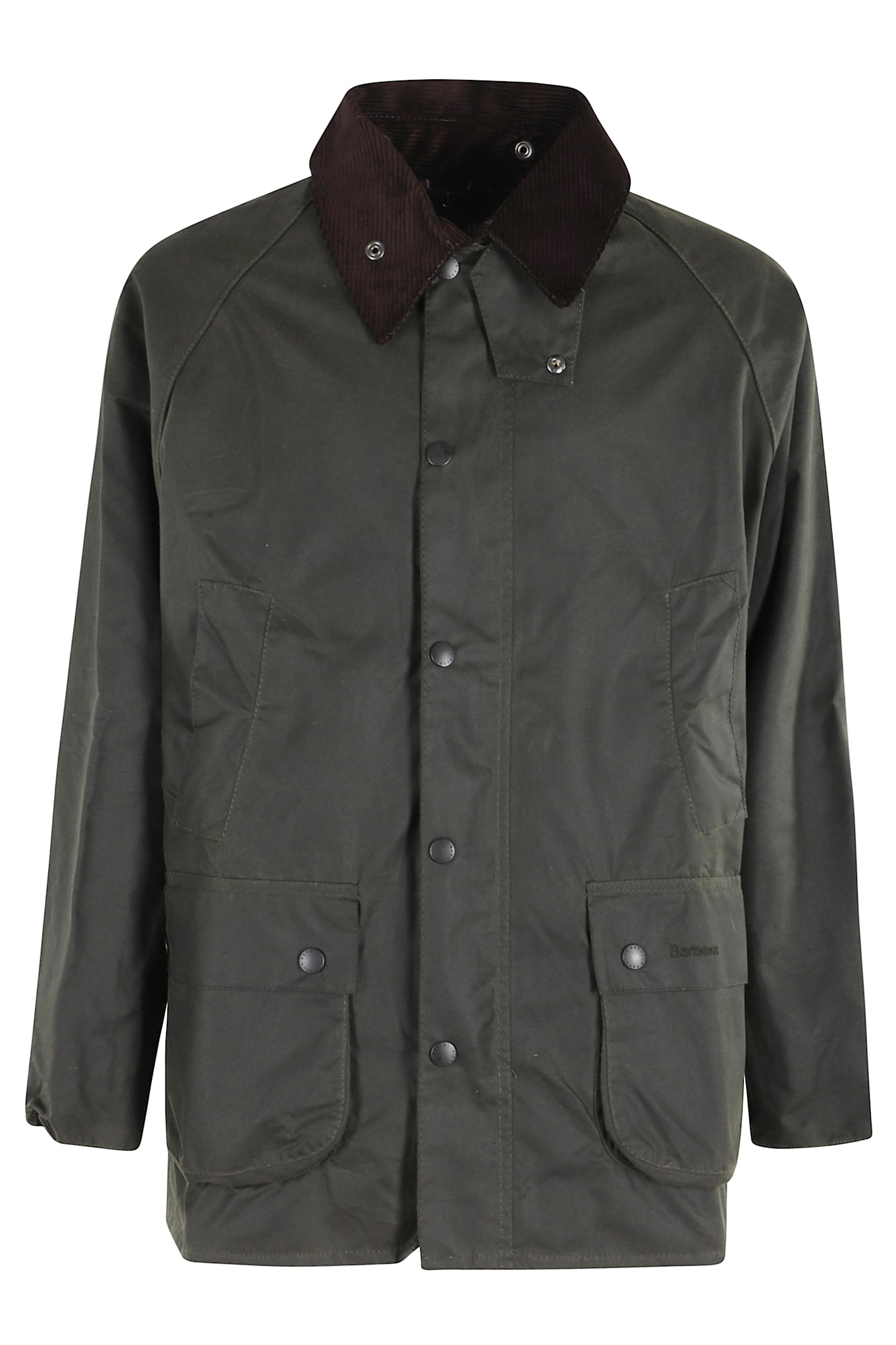 Barbour Beaufort Long Sleeved Snapped Jacket In Green