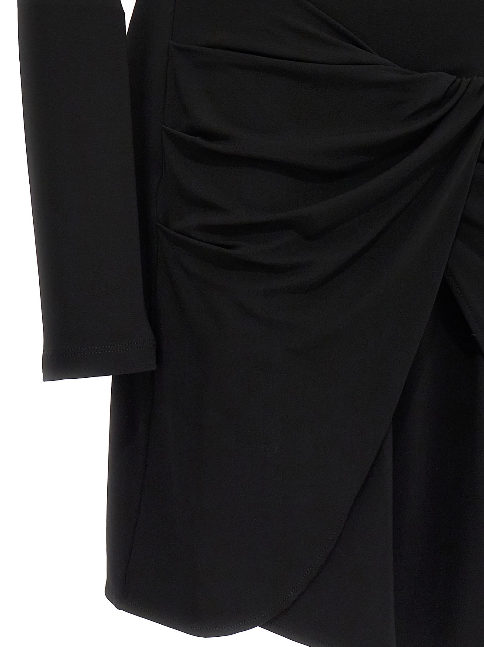 Shop Off-white Twist Mini Dress In Black