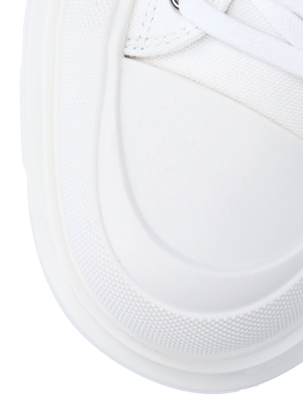 Shop Alexander Mcqueen Lace Up Tread Slick In White