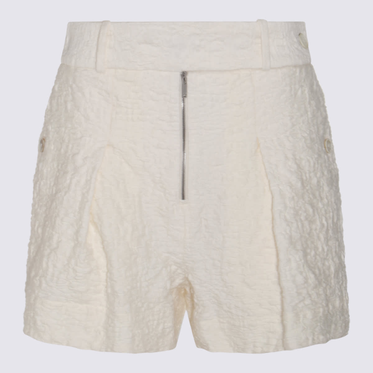 Shop Jil Sander Porcelain Cotton Shorts In Panna