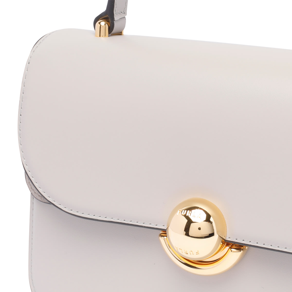 Shop Furla Mini Sfera Handbag In Beige