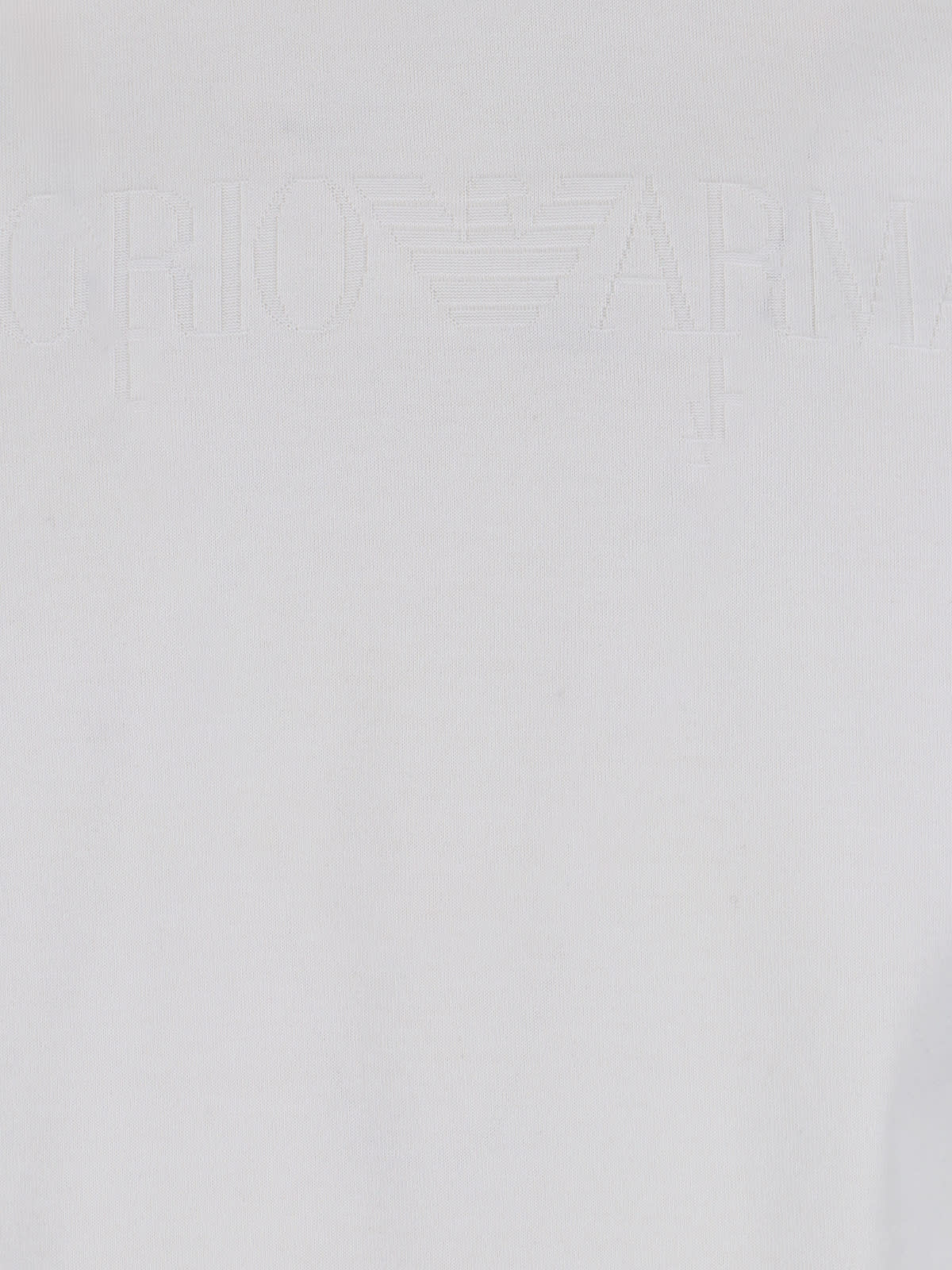 Emporio Armani Logo T-shirt In Bianco O.logo