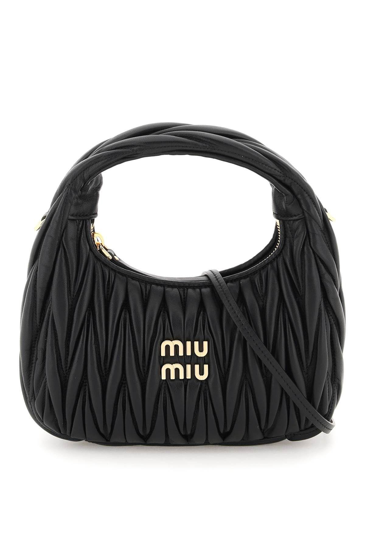 Miu Miu - Matelasse Leather Small Shoulder Bag Nero