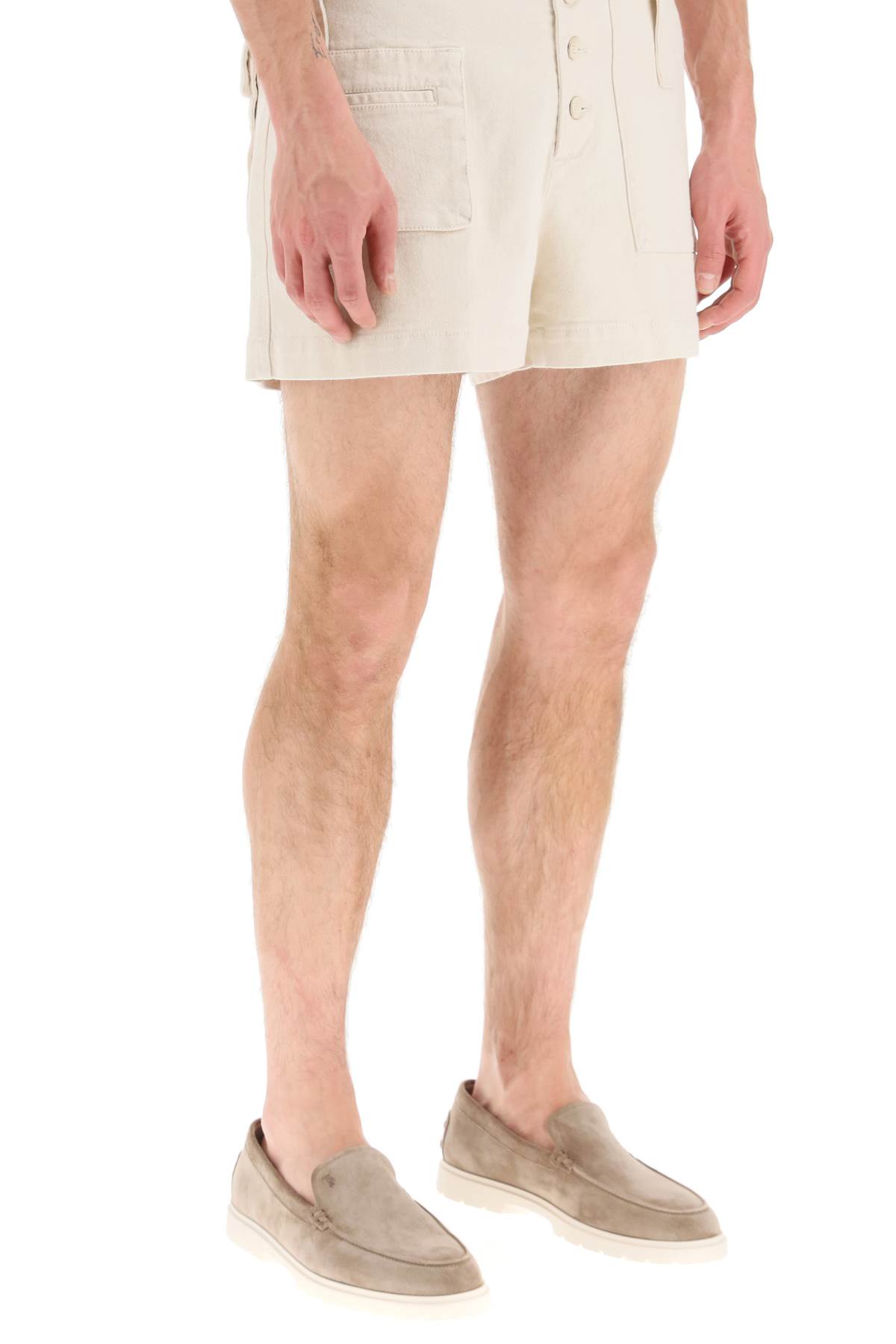 Shop Etro Multi-pocket High-waist Shorts In Bianco (white)