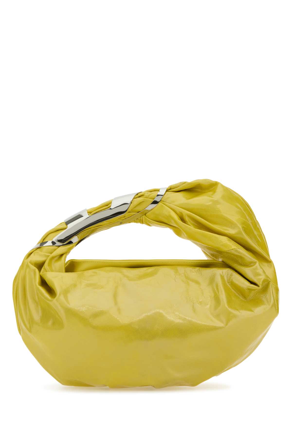 Yellow Leather Grab-d Hobo Shopping Bag