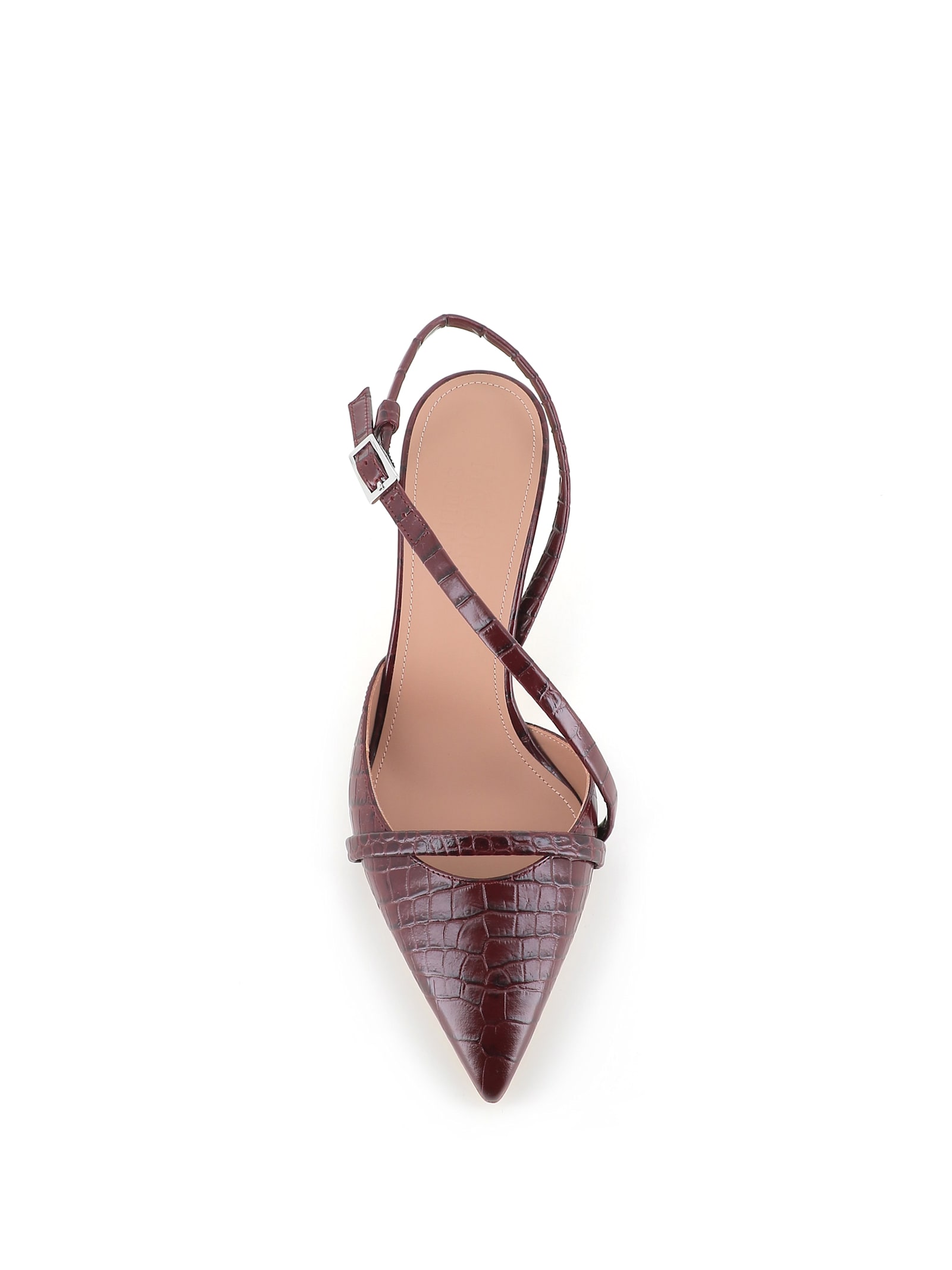 Malone Souliers 70mm Valeria Crocodile-embossed Pointed-toe Pumps In Brown