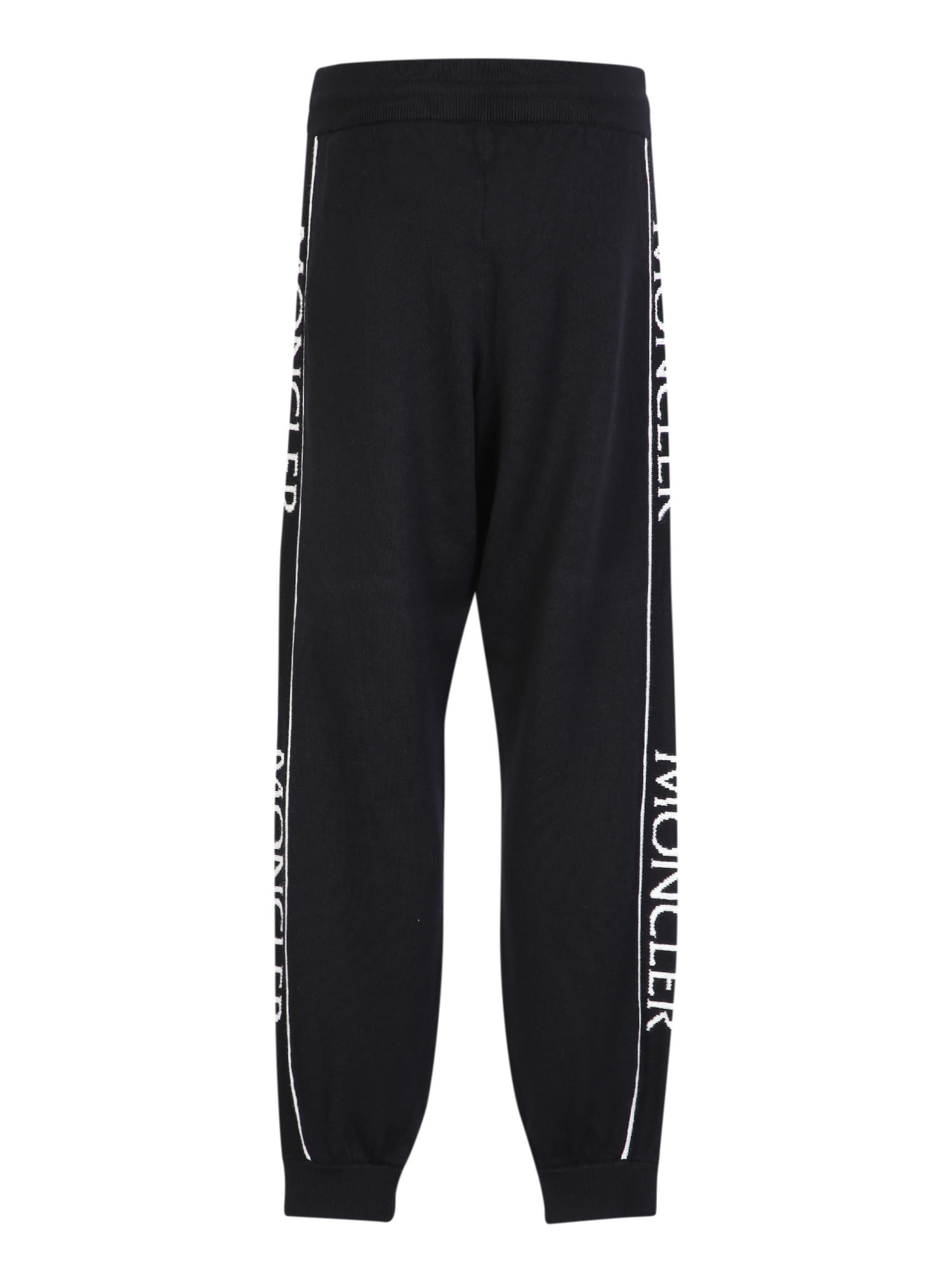 Moncler Wool Tricot Sweatpants In Black
