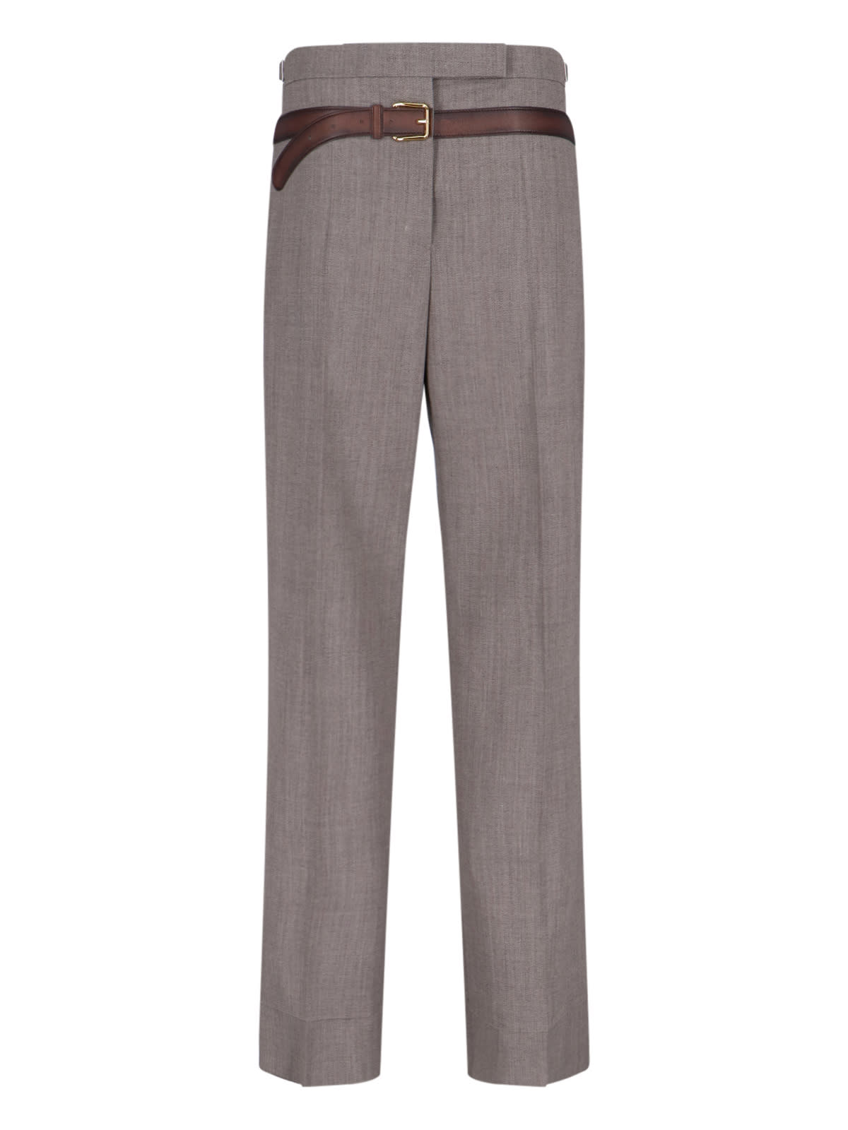 Prada Trompe-l Il Belted Pants In Multi